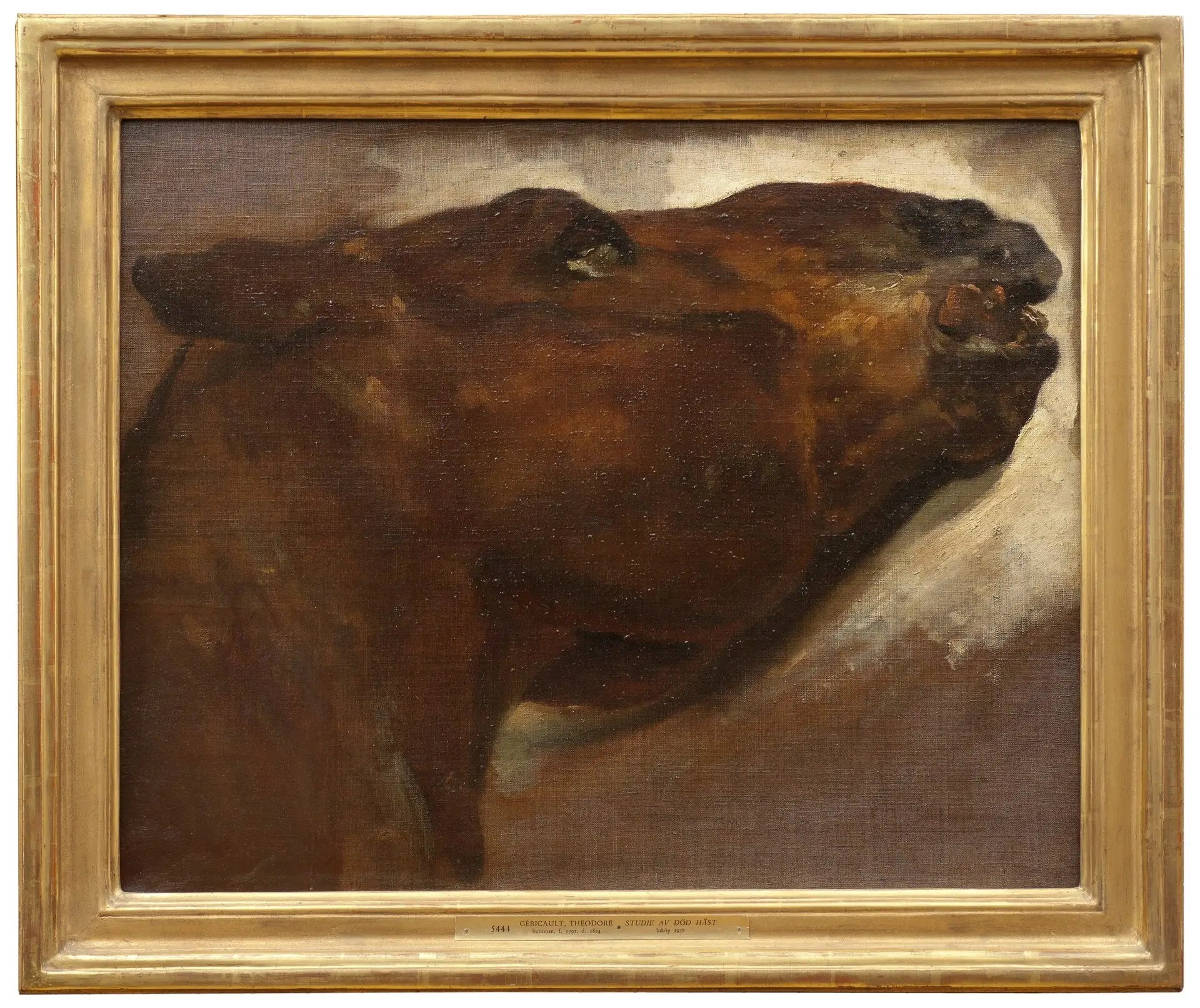 Reproduction du tableau « Étude d'un cheval mort - Théodore Géricault » par Alpha Reproduction en peinture à l’huile