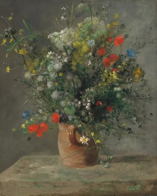 Reproduction du tableau « Fleurs dans un vase - Pierre-Auguste Renoir » par Alpha Reproduction en peinture à l’huile