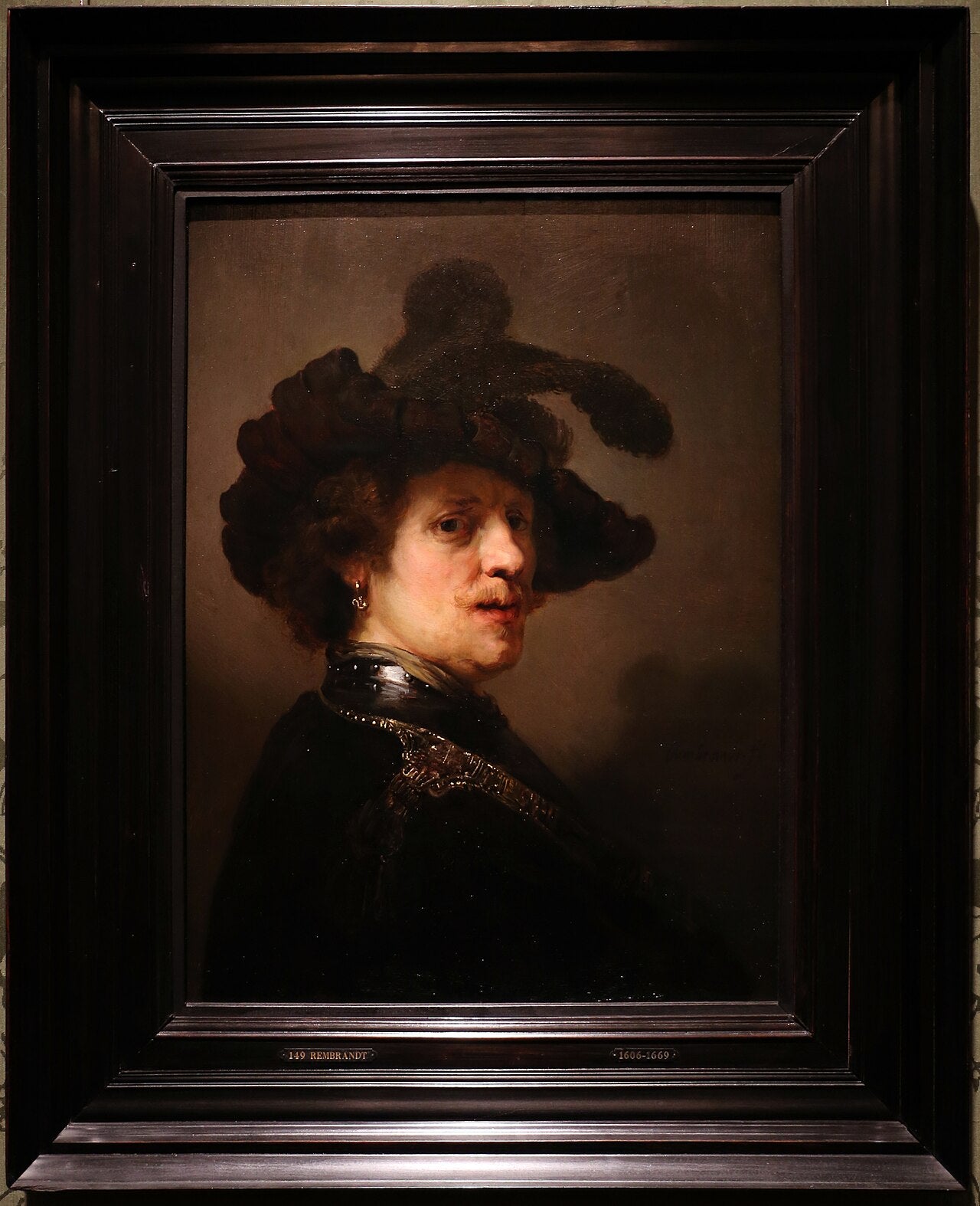 Homme au chapeau à plumes - Rembrandt