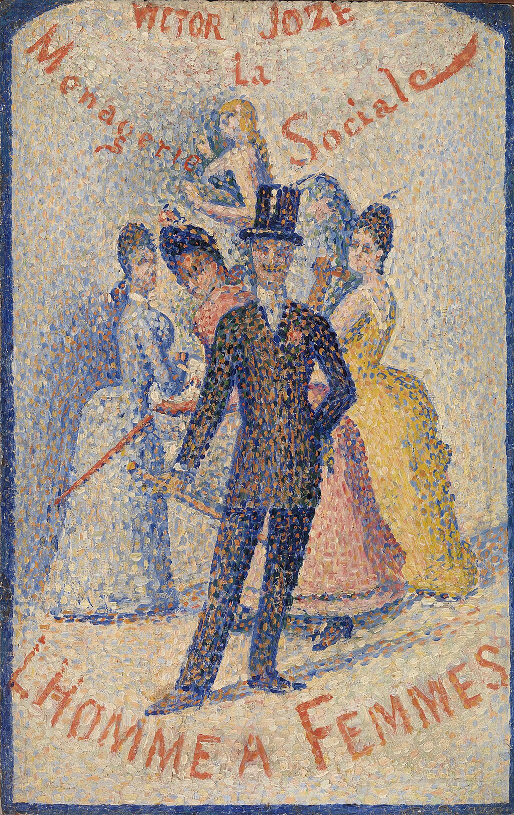 Reproduction du tableau « L'Homme aux femmes - Georges Seurat » par Alpha Reproduction en peinture à l’huile
