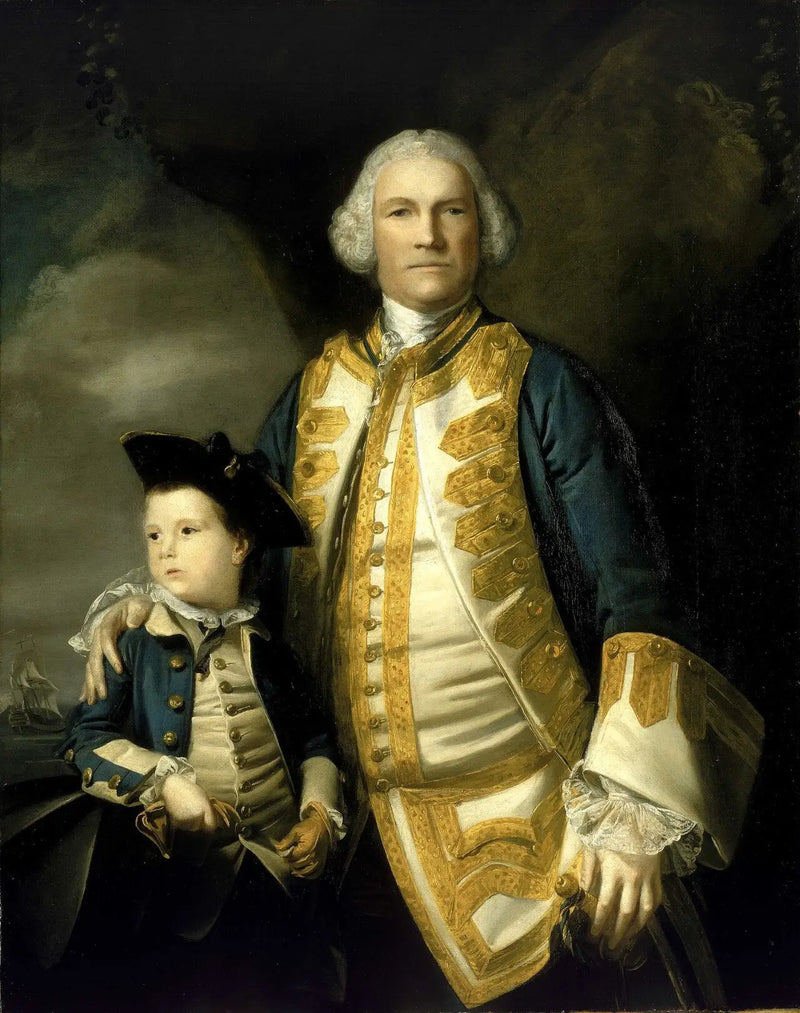 프란시스 홀버른 제독, 1704-1771,과 그의 아들, Sir Francis, 4대 바론, 1752-1820 - 조슈아 레이놀즈