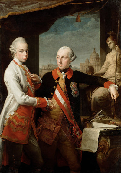 L’empereur Joseph II avec le grand-duc Pietro Leopoldo de Toscane - Pompeo Batoni - Alpha Reproduction