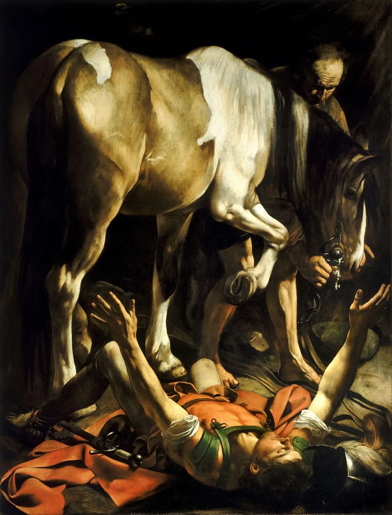 Reproduction du tableau « La Conversion de Saint Paul sur le chemin de Damas - Le Caravage » par Alpha Reproduction en peinture à l’huile