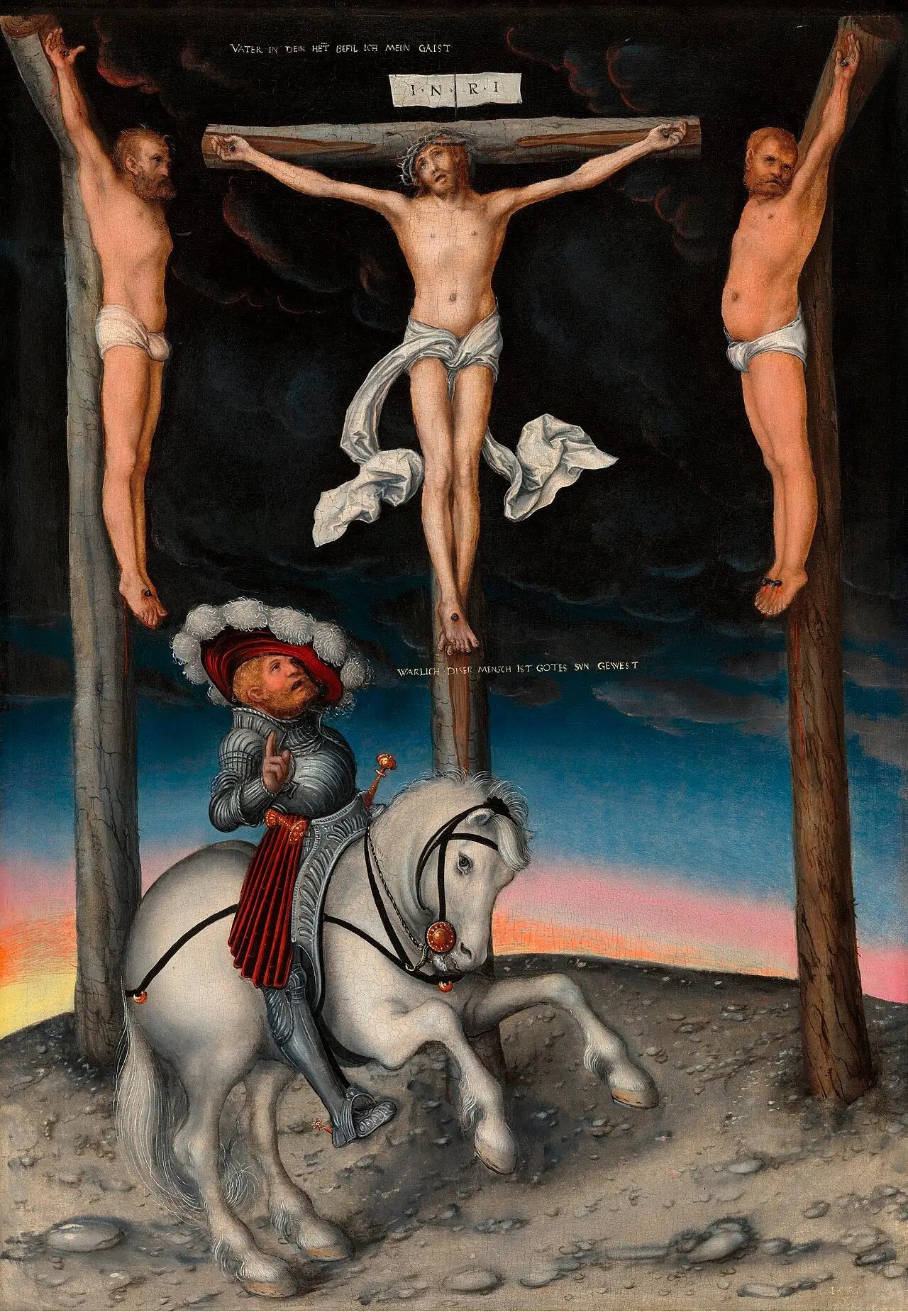 La Crucifixion avec la conversion du centurion - Lucas Cranach the Elder - Alpha Reproduction