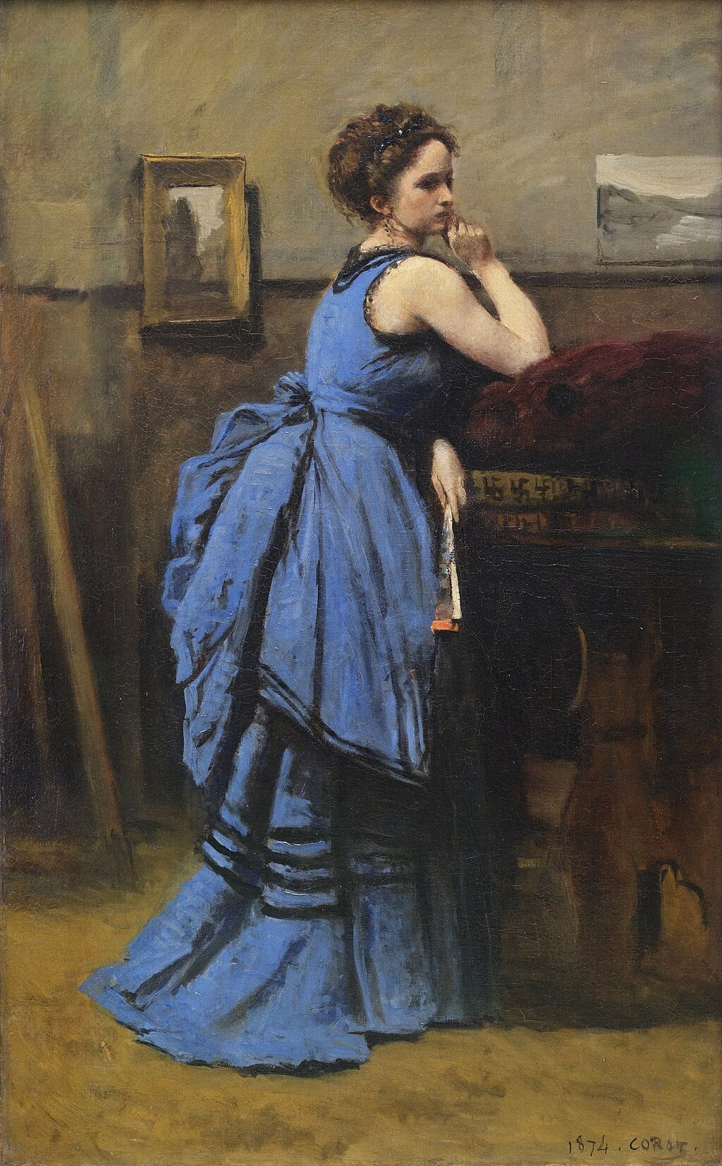 La Dame en bleu - Jean-Baptiste Camille Corot