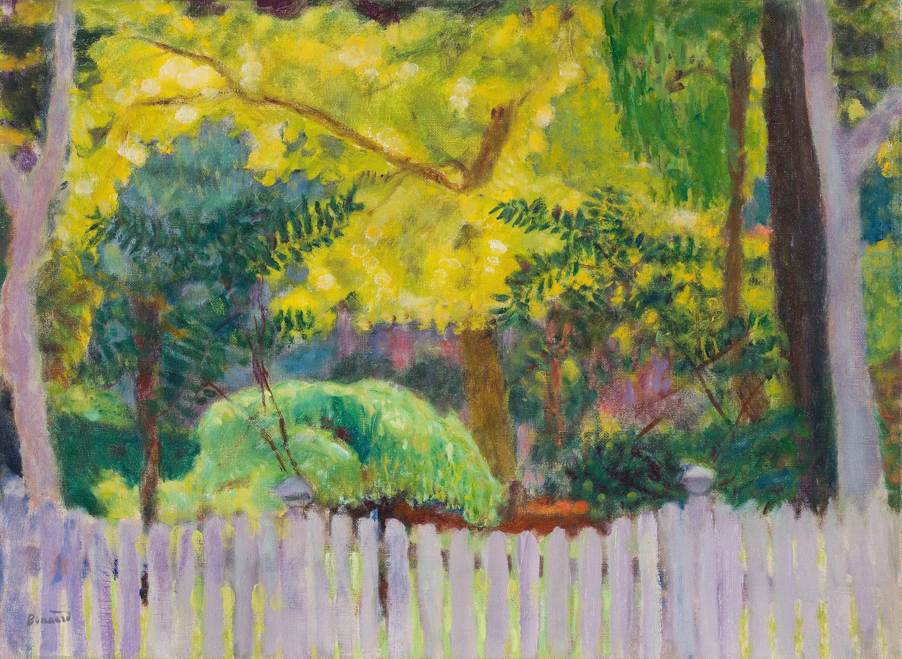 Reproduction du tableau « La palissade violette - Pierre Bonnard » par Alpha Reproduction en peinture à l’huile