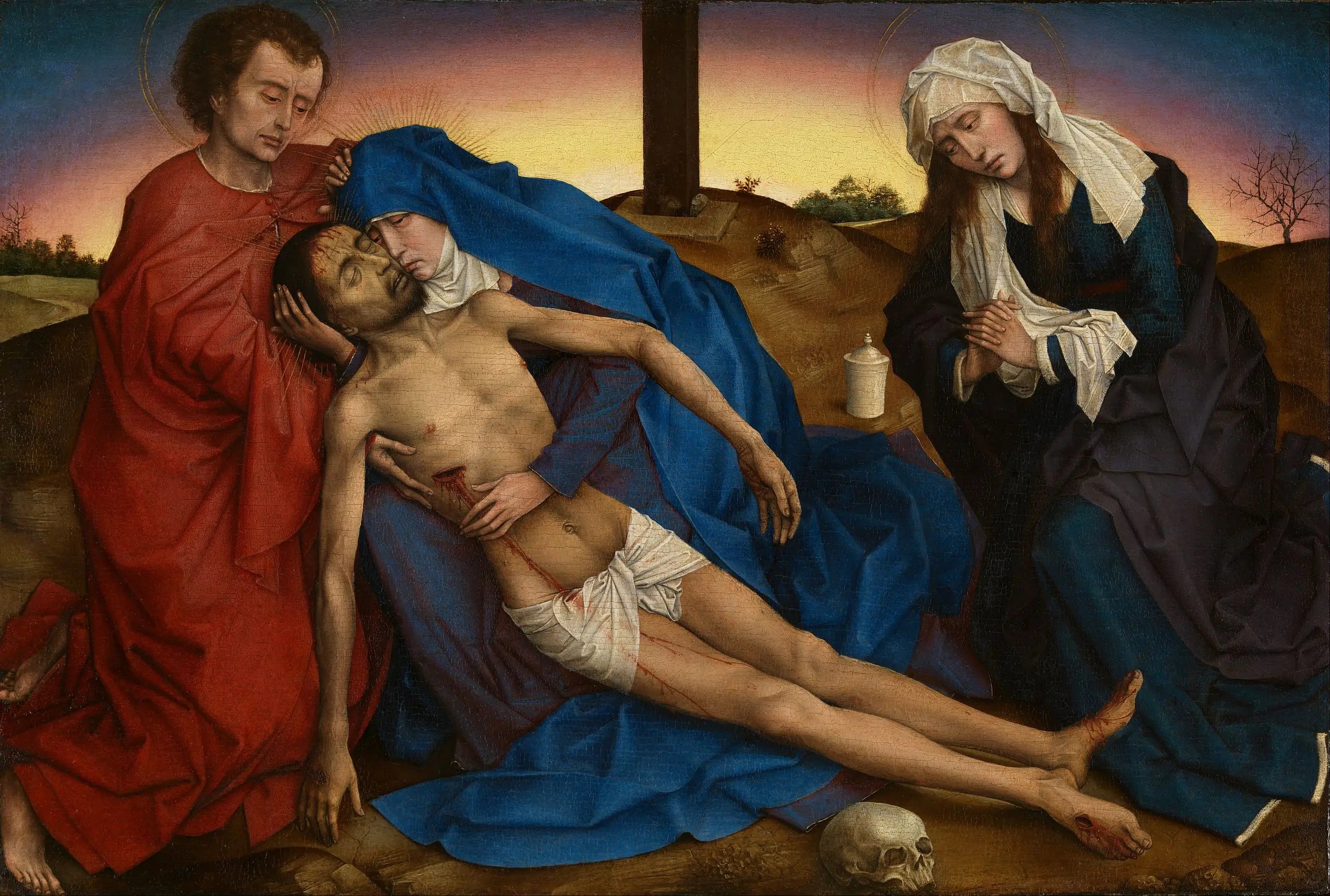 Le Christ pleuré par sa Mère saint Jean et sainte Marie Madeleine - Rogier van der Weyden - Alpha Reproduction