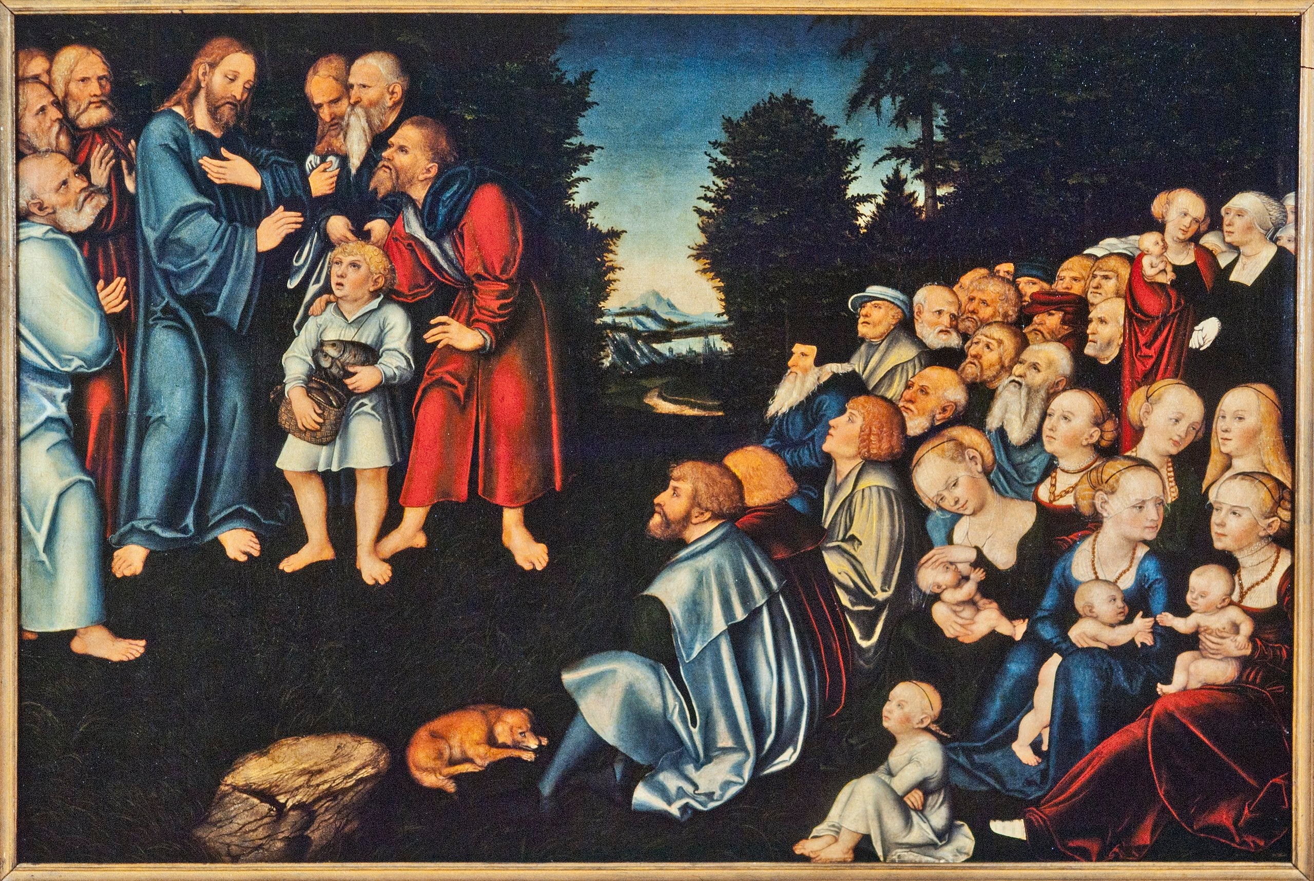 Le miracle des cinq miches de pain et deux poissons - Lucas Cranach the Elder