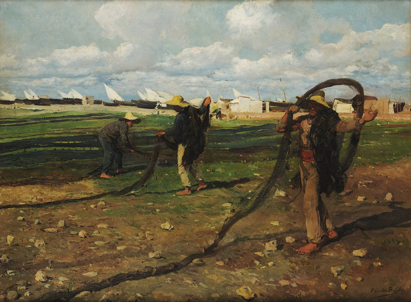 어부들이 그물질을 하고 있다 - 호아킨 소로야