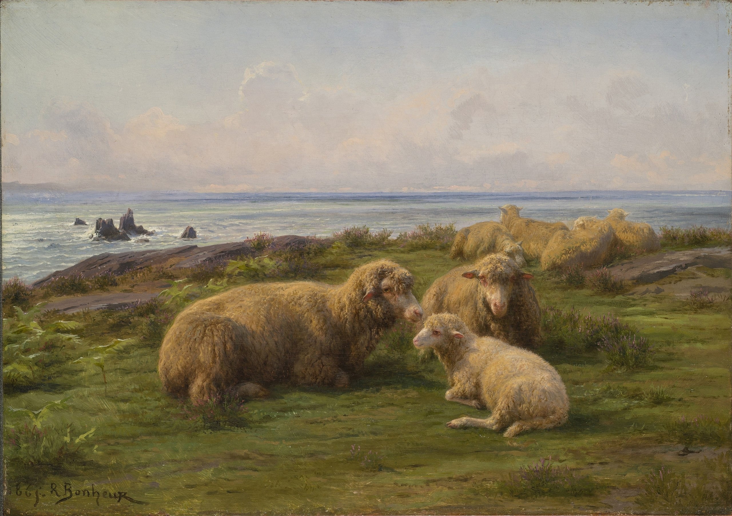 Moutons au bord de la mer - Rosa Bonheur
