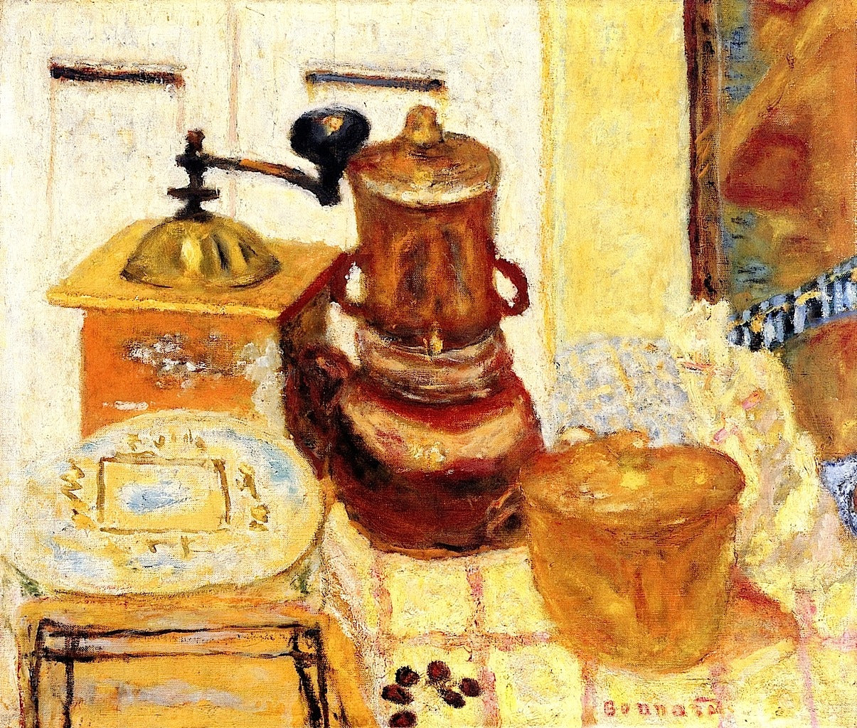 Reproduction du tableau « Nature morte : le moulin à café - Pierre Bonnard » par Alpha Reproduction en peinture à l’huile