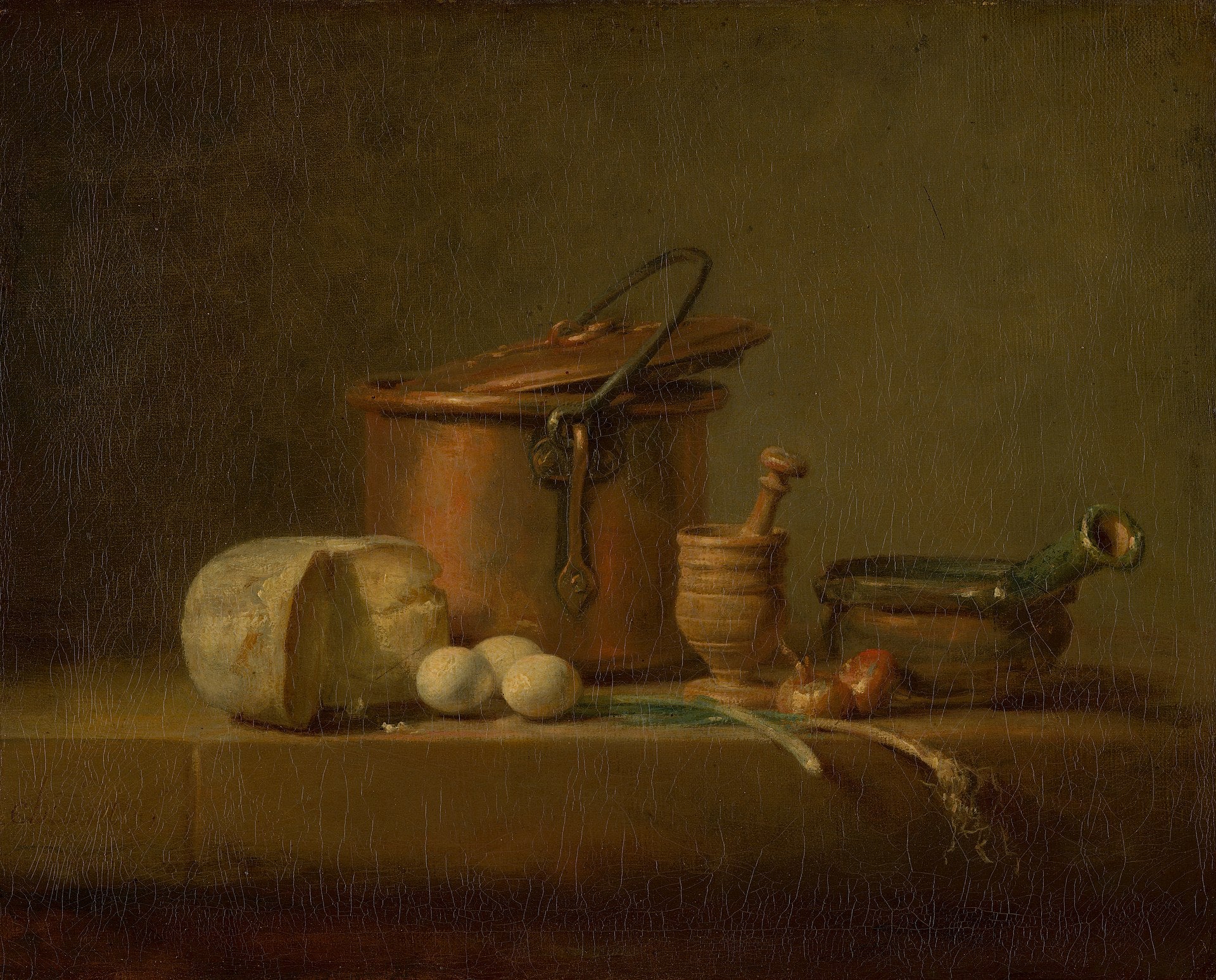 Nature morte avec pot en cuivre, fromage et œufs - Jean Siméon Chardin