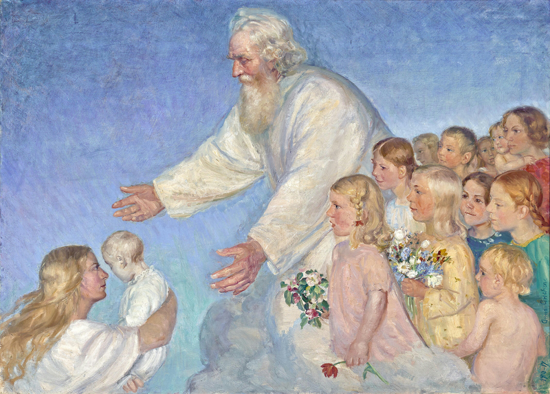 Notre Seigneur accueille l'enfant mort. - Anna Ancher