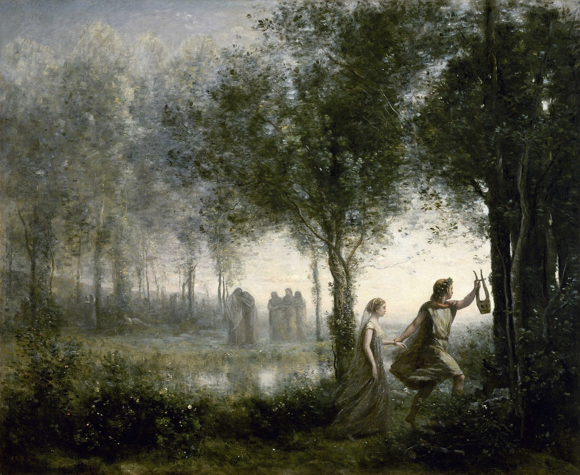 Orphée ramant Eurydice des enfers - Jean-Baptiste Camille Corot