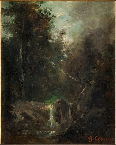 Paysage avec cascade - Gustave Courbet - Alpha Reproduction