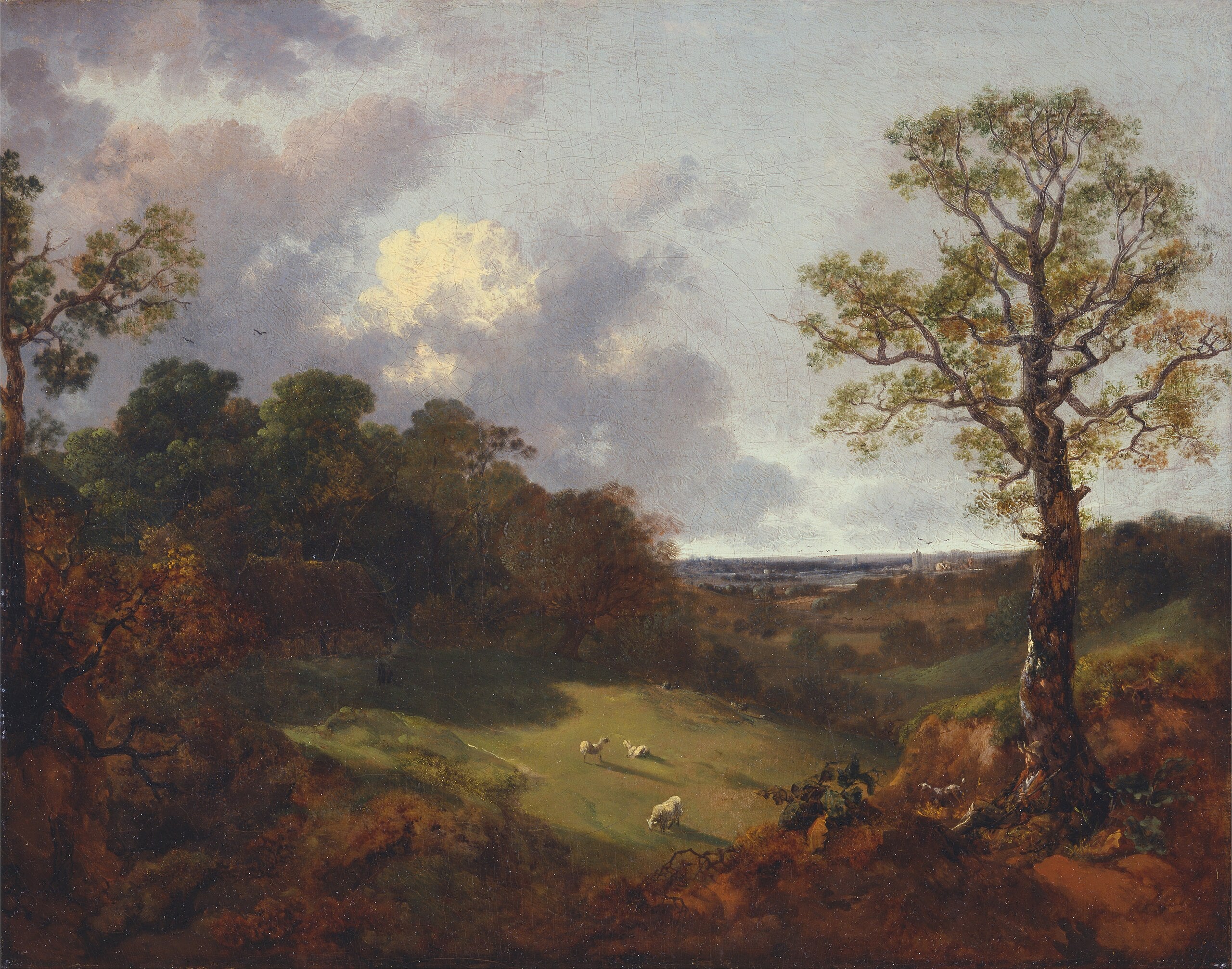 Paysage boisé avec un chalet et un berger - Thomas Gainsborough