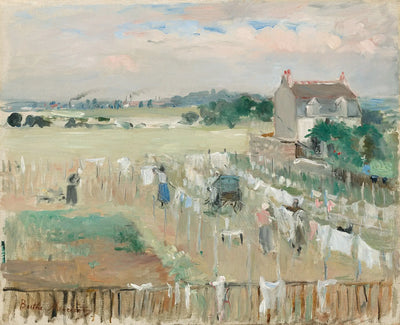Reproduction du tableau « Percher de blanchisseuses - Berthe Morisot » par Alpha Reproduction en peinture à l’huile