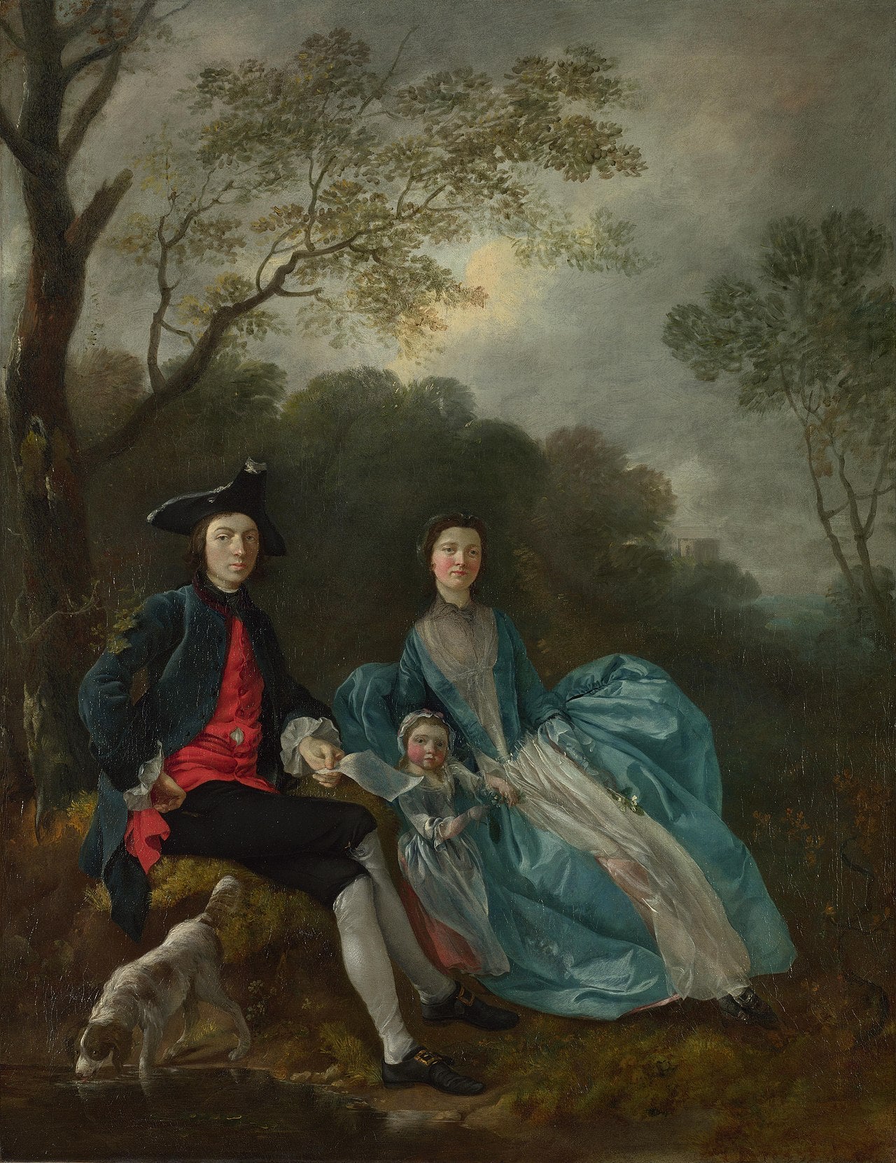 Portrait de l'artiste avec sa femme et sa fille - Thomas Gainsborough