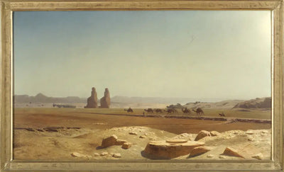 Reproduction du tableau « Vue de la plaine de Thèbes (Haute-Egypte) - Jean-Léon Gérôme » par Alpha Reproduction en peinture à l’huile