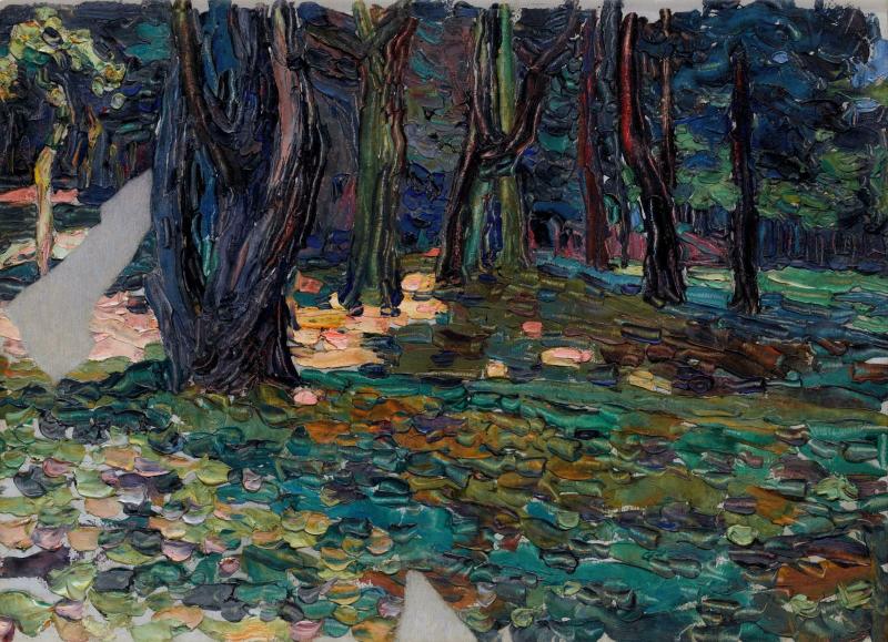 Reproduction du tableau « parc de Saint-Cloud - Vassily Kandinsky » par Alpha Reproduction en peinture à l’huile