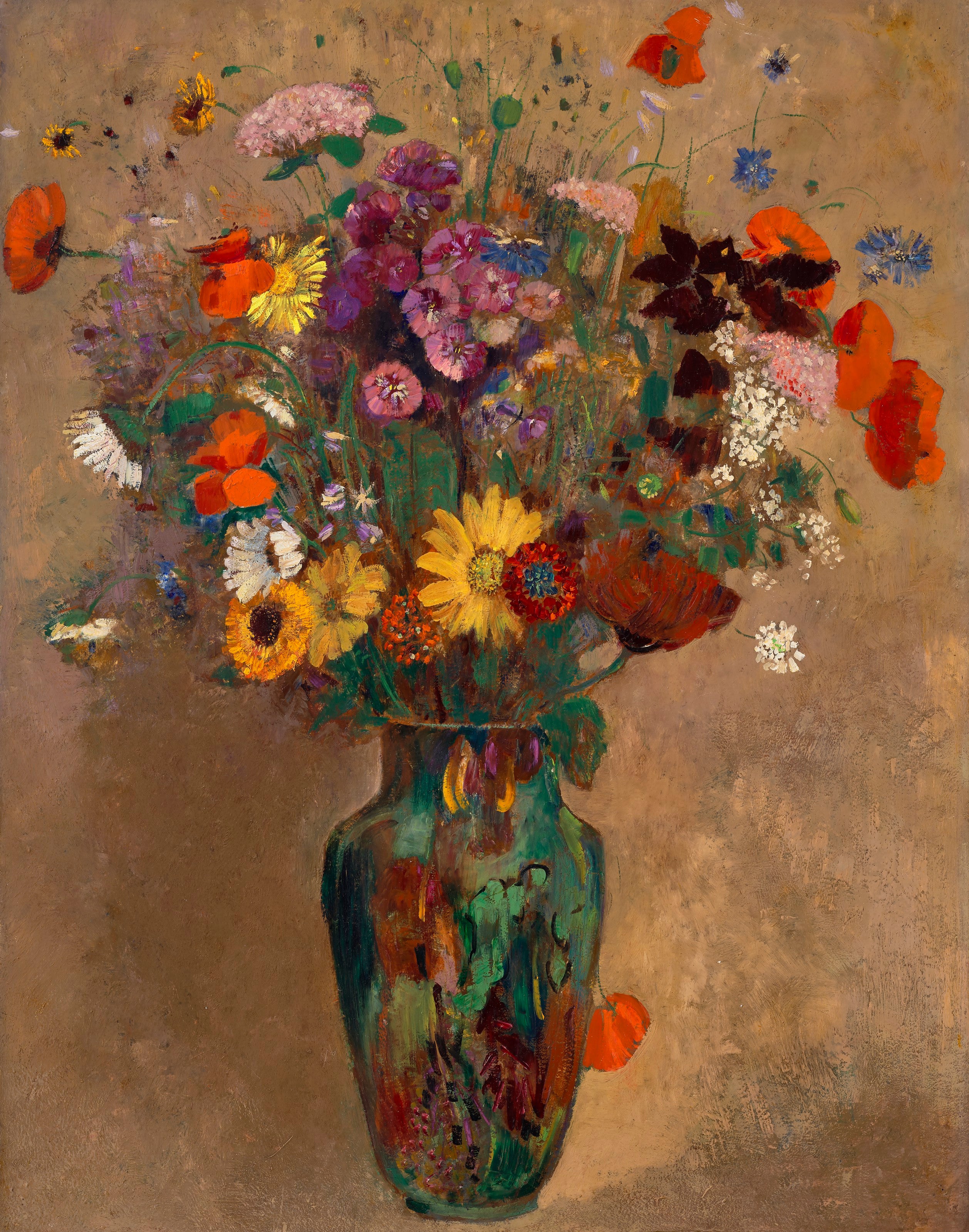 Grand bouquet de fleurs des champs - Odilon Redon