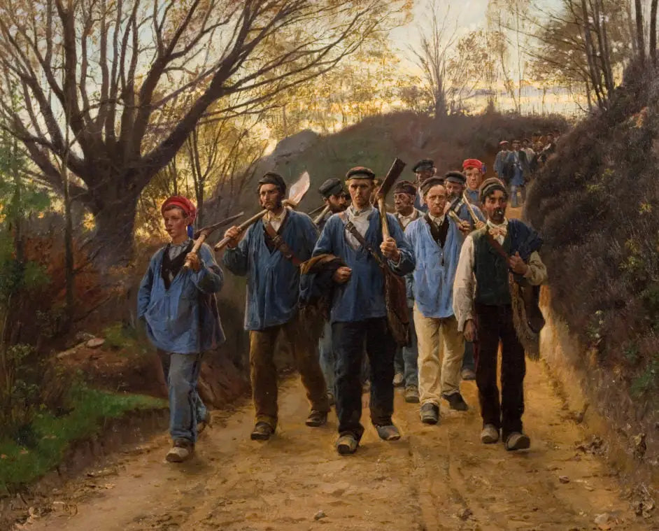 Forestiers français de retour du travail - Peder Severin Krøyer - Alpha Reproduction