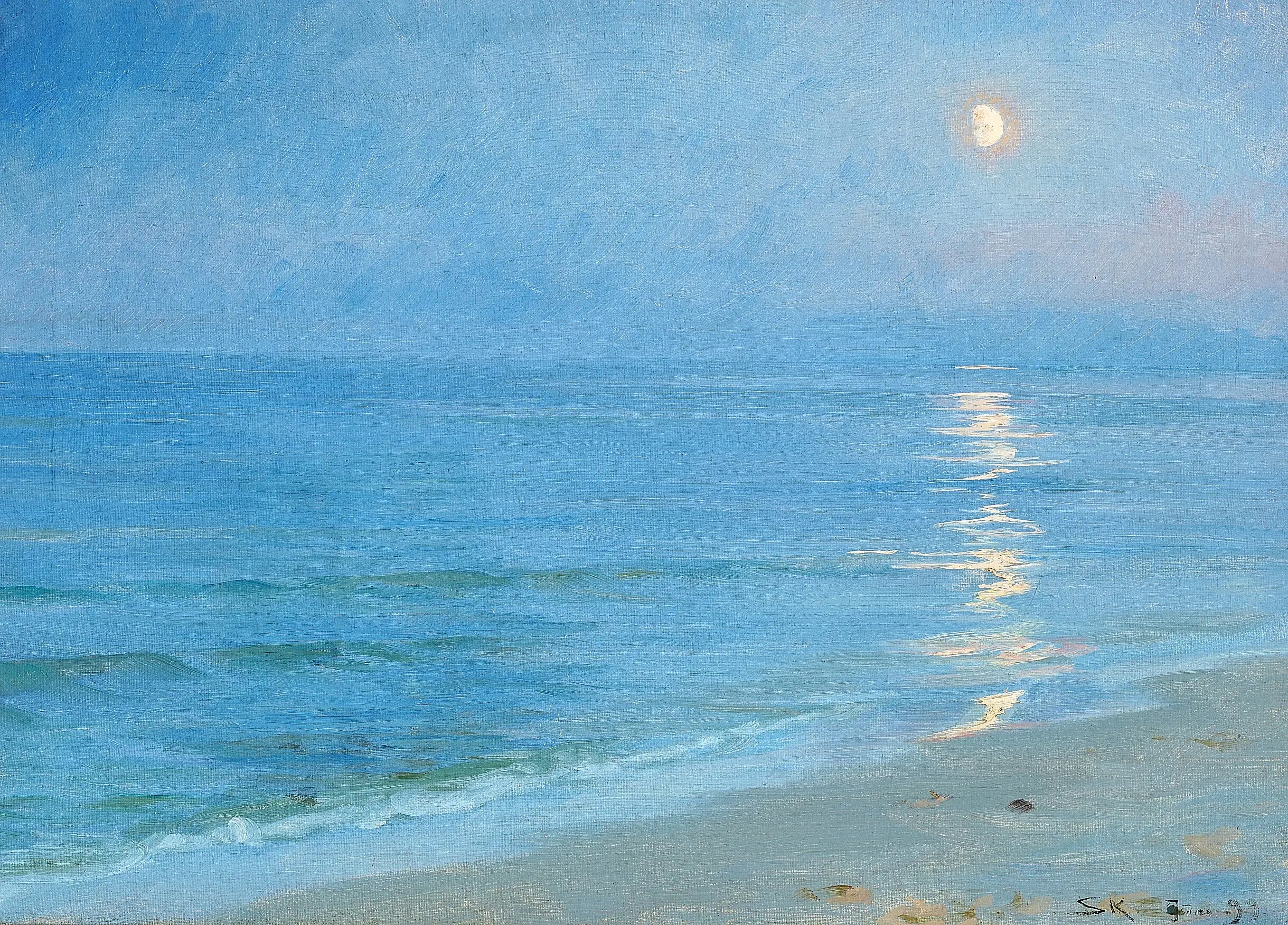 Une plage de Skagen au clair de lune - Peder Severin Krøyer - Alpha Reproduction