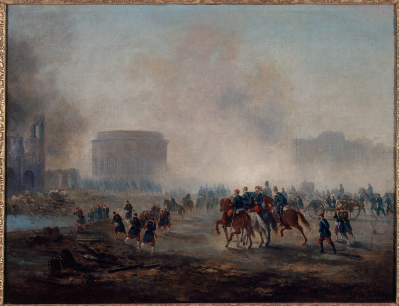 La Villette cernée par les troupes versaillaises, mai 1871. - Gustave Boulanger