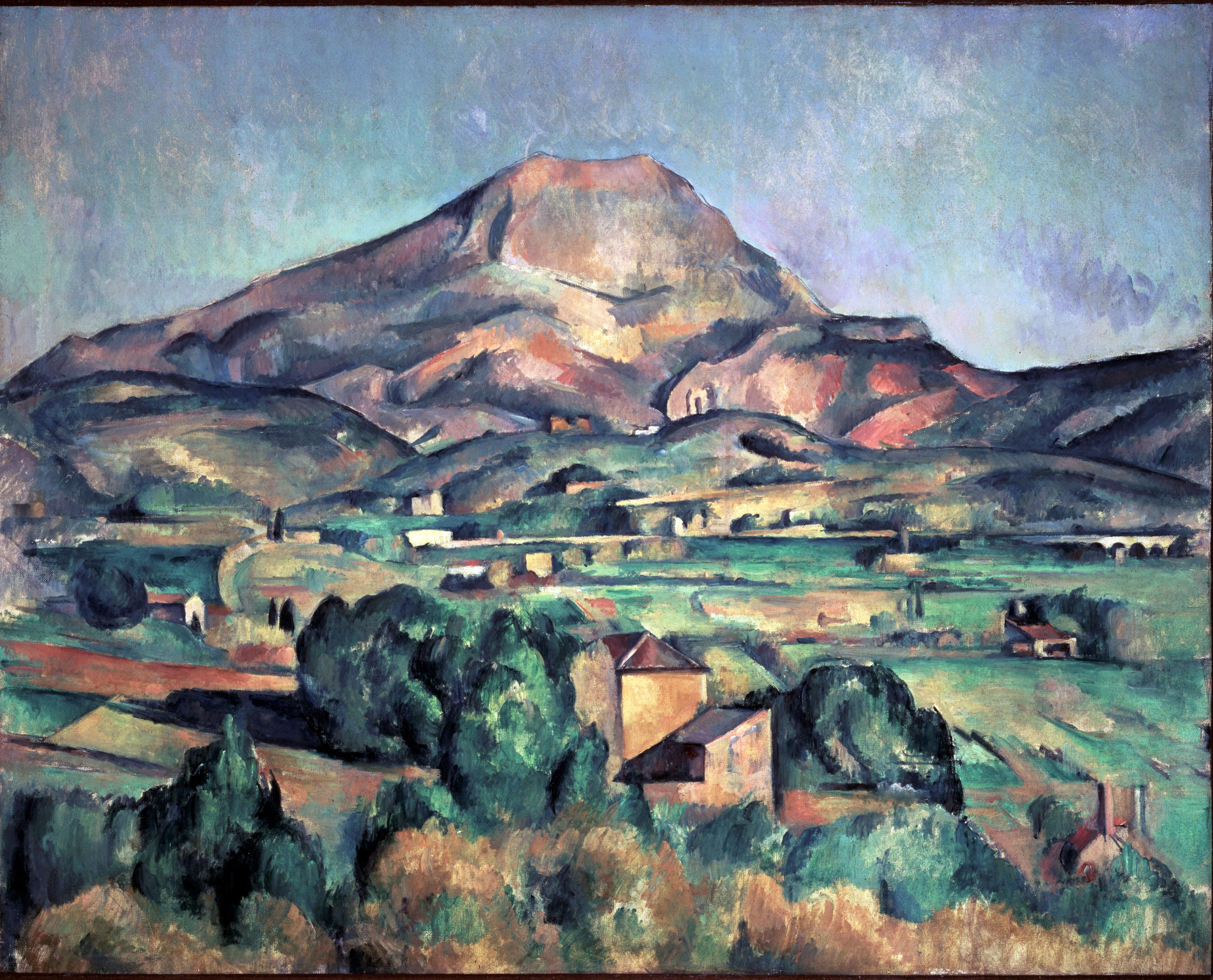 Reproduction du tableau « La Montagne Sainte-Victoire vue de Bellevue - Paul Cézanne » par Alpha Reproduction en peinture à l’huile