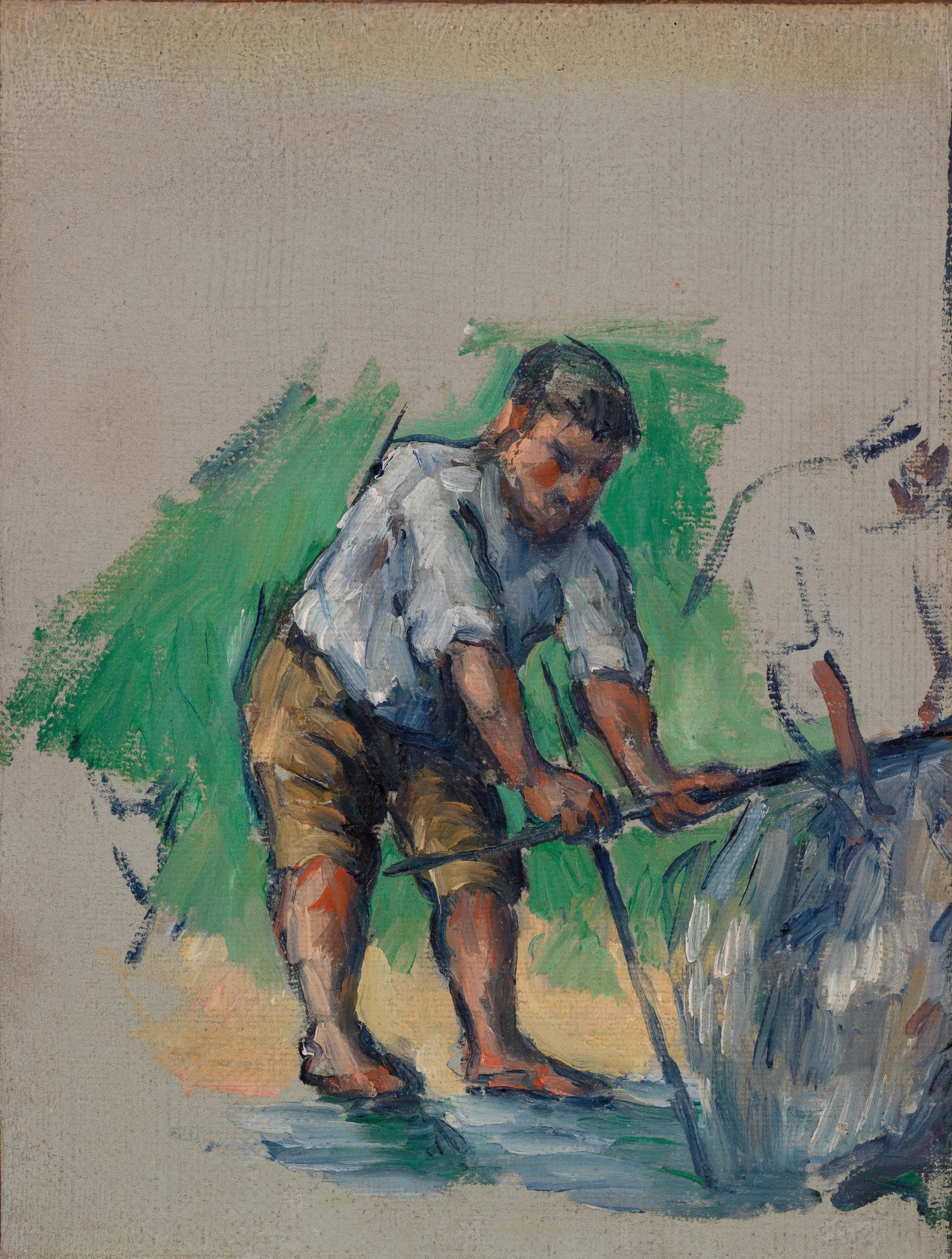 Reproduction du tableau « Le Foreur - Paul Cézanne » par Alpha Reproduction en peinture à l’huile