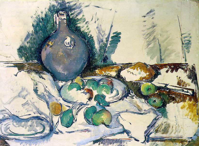 Reproduction du tableau « Nature morte avec broc d'eau - Paul Cézanne » par Alpha Reproduction en peinture à l’huile
