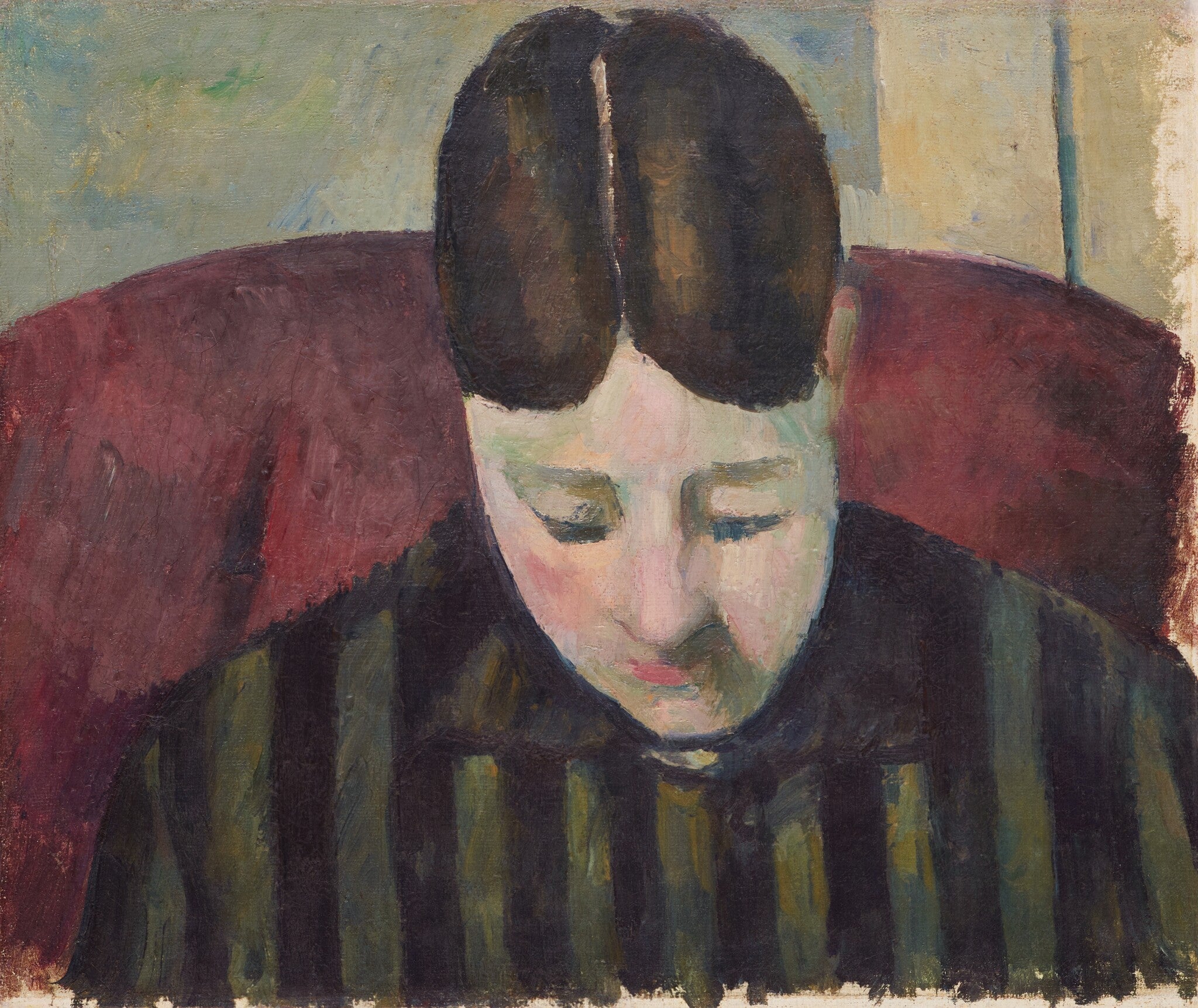 Reproduction du tableau « Portrait de Madame Cézanne - Paul Cézanne » par Alpha Reproduction en peinture à l’huile