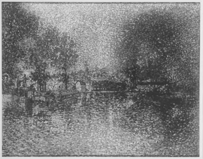 Reproduction du tableau « Samois, paysage de Seine - Paul Signac » par Alpha Reproduction en peinture à l’huile