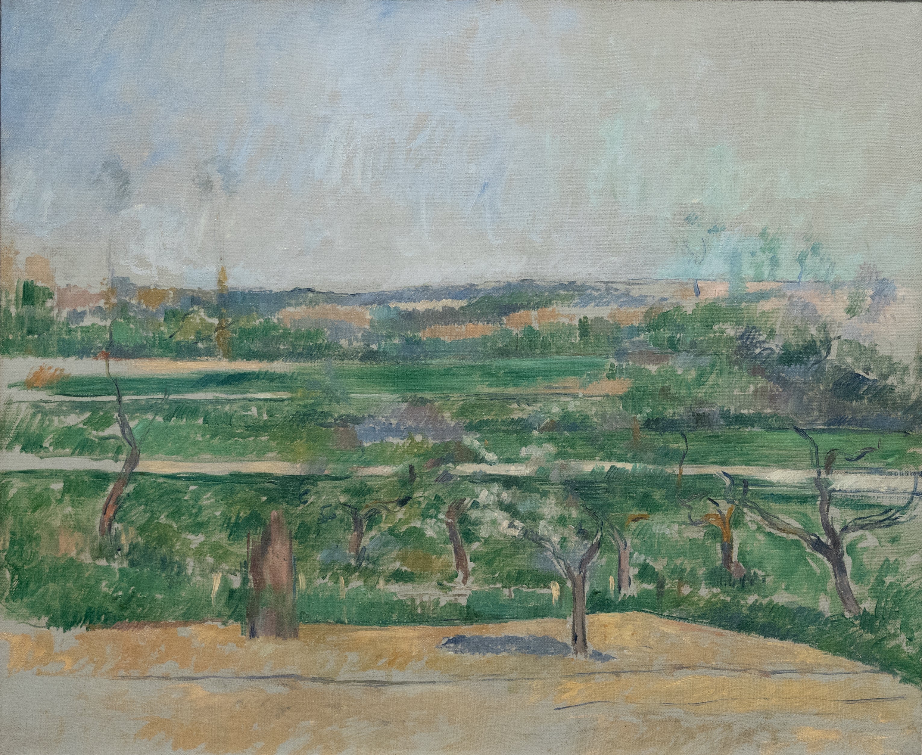 Reproduction du tableau « Paysage à Aix-en-Provence - Paul Cézanne » par Alpha Reproduction en peinture à l’huile