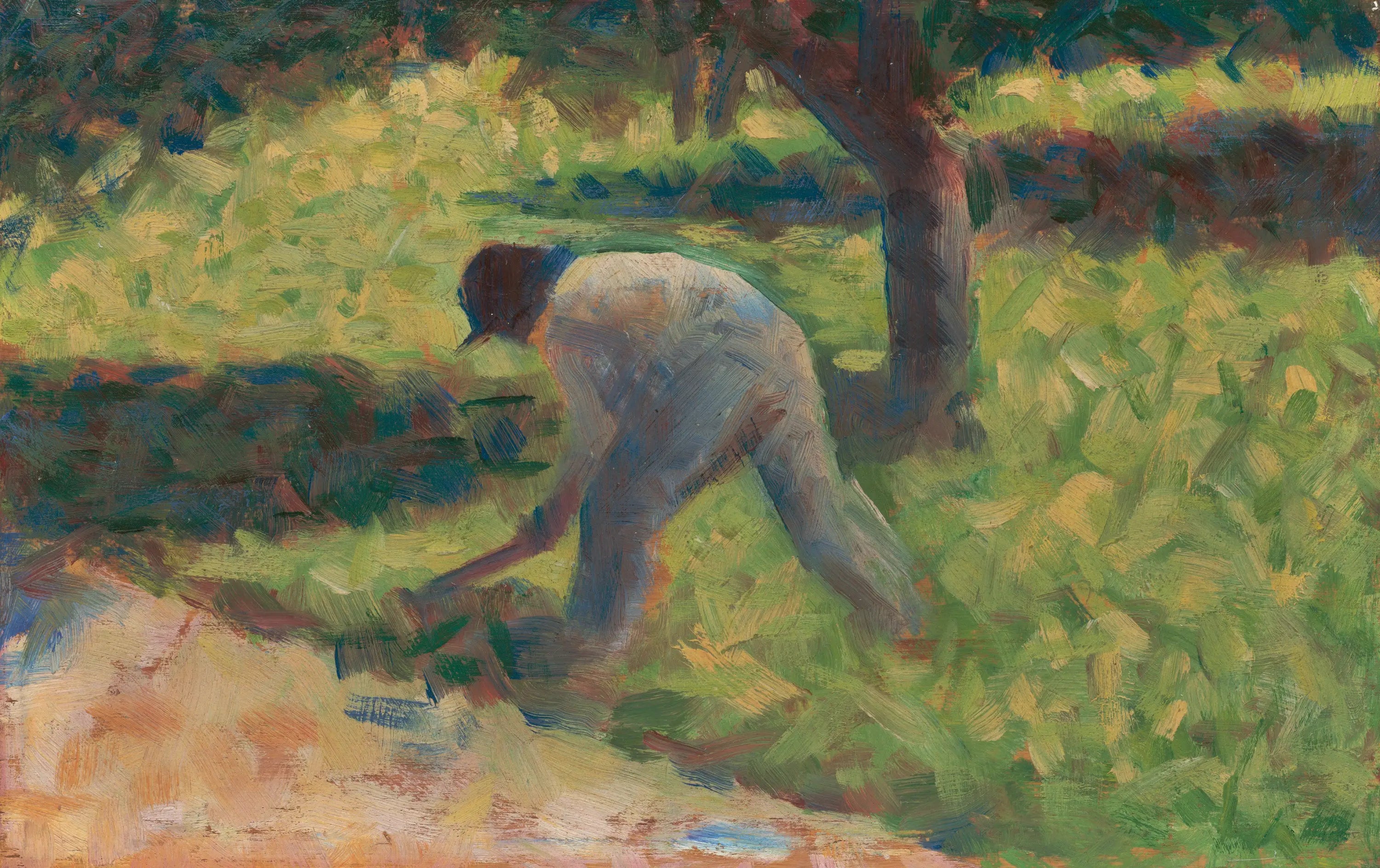 Reproduction du tableau « Paysan avec une houe - Georges Seurat » par Alpha Reproduction en peinture à l’huile