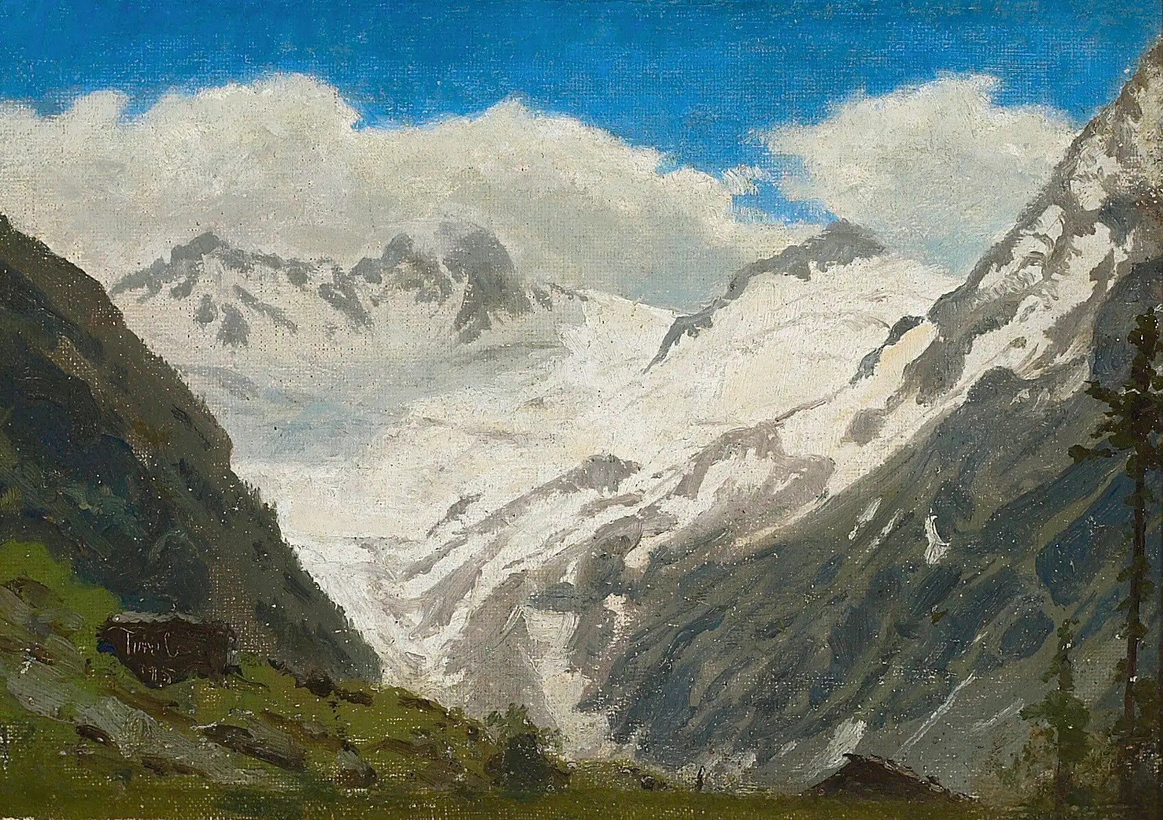 Montagnes enneigées. Tyrol. - Peder Severin Krøyer - Alpha Reproduction