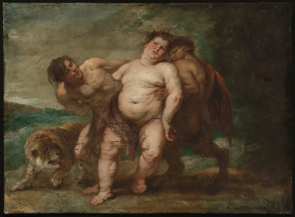 Bacchus ivre avec faune et satyre - Peter Paul Rubens - Alpha Reproduction