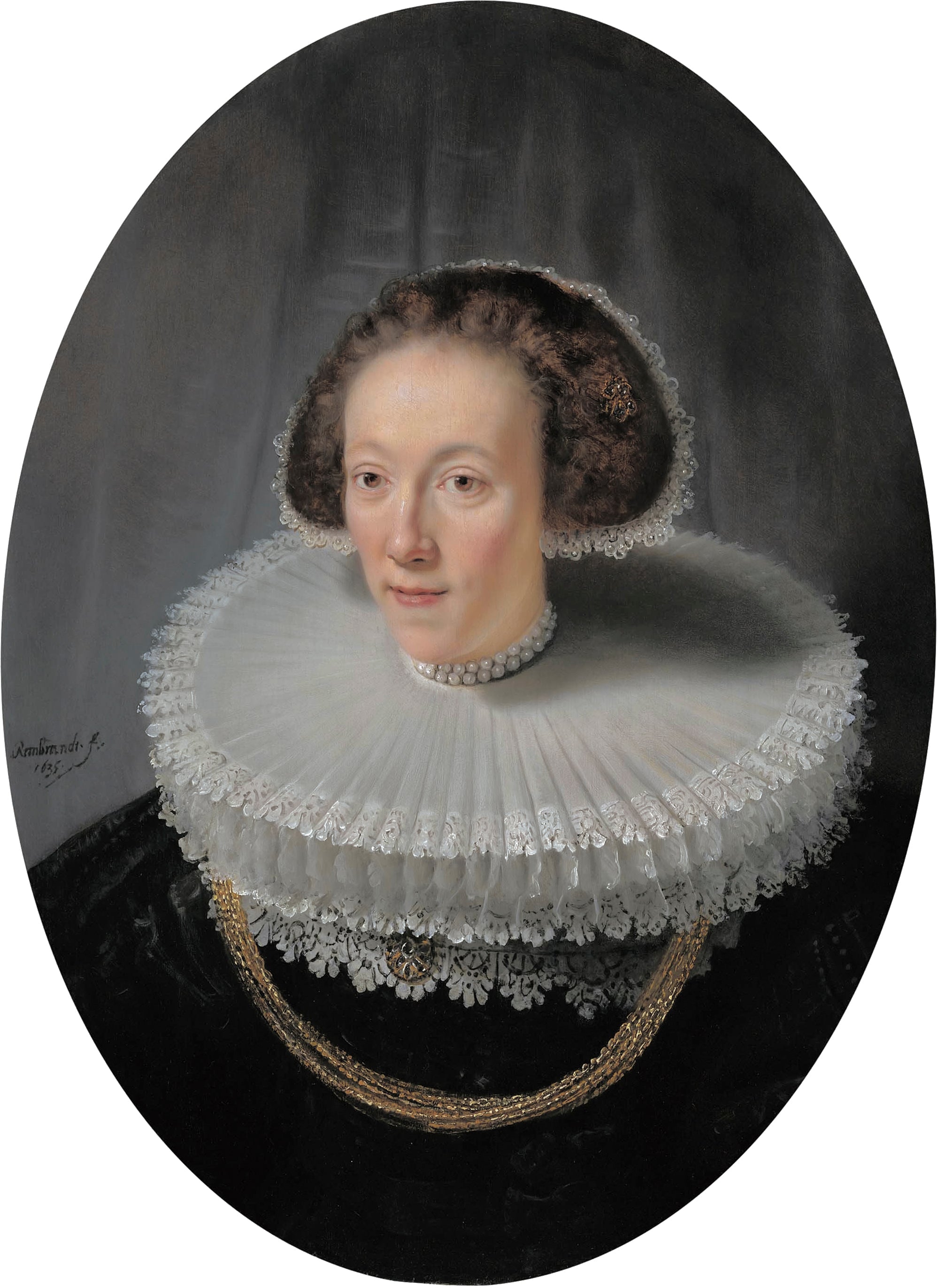 Reproduction du tableau « Portrait de Petronella Buys - Rembrandt » par Alpha Reproduction en peinture à l’huile