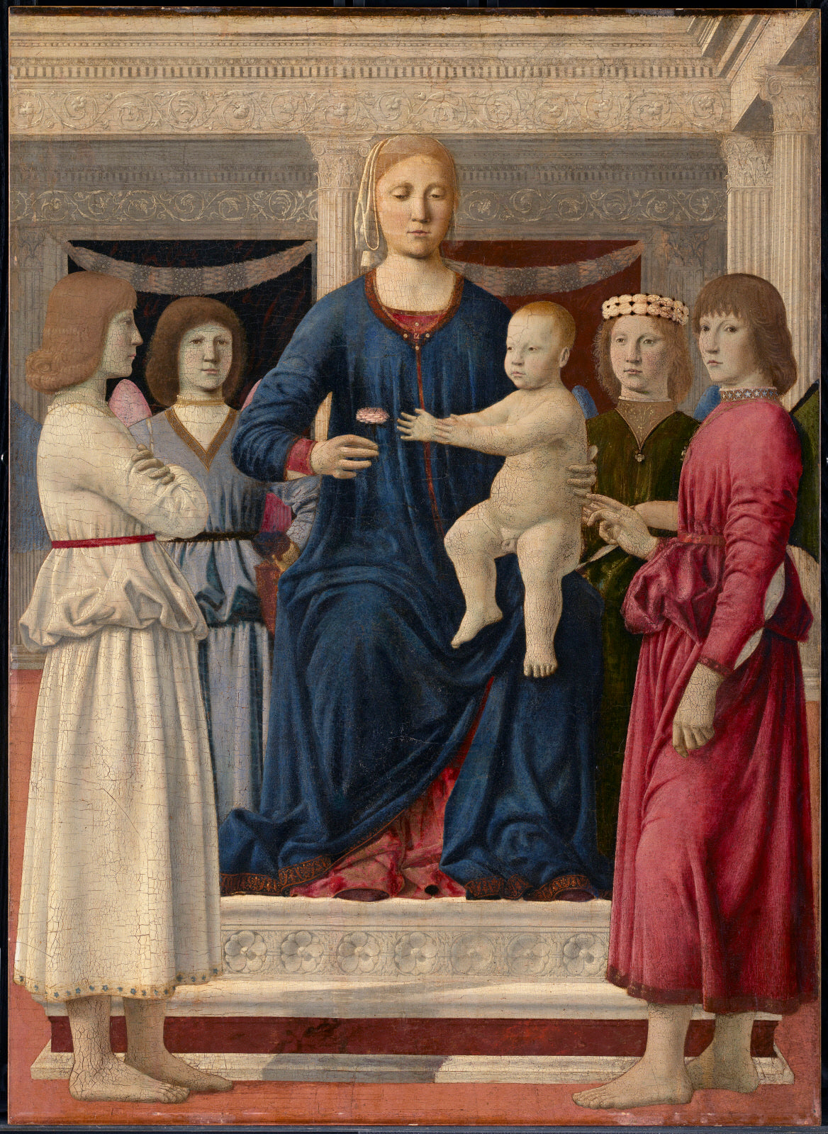 Vierge et l'Enfant avec quatre anges - Piero della Francesca