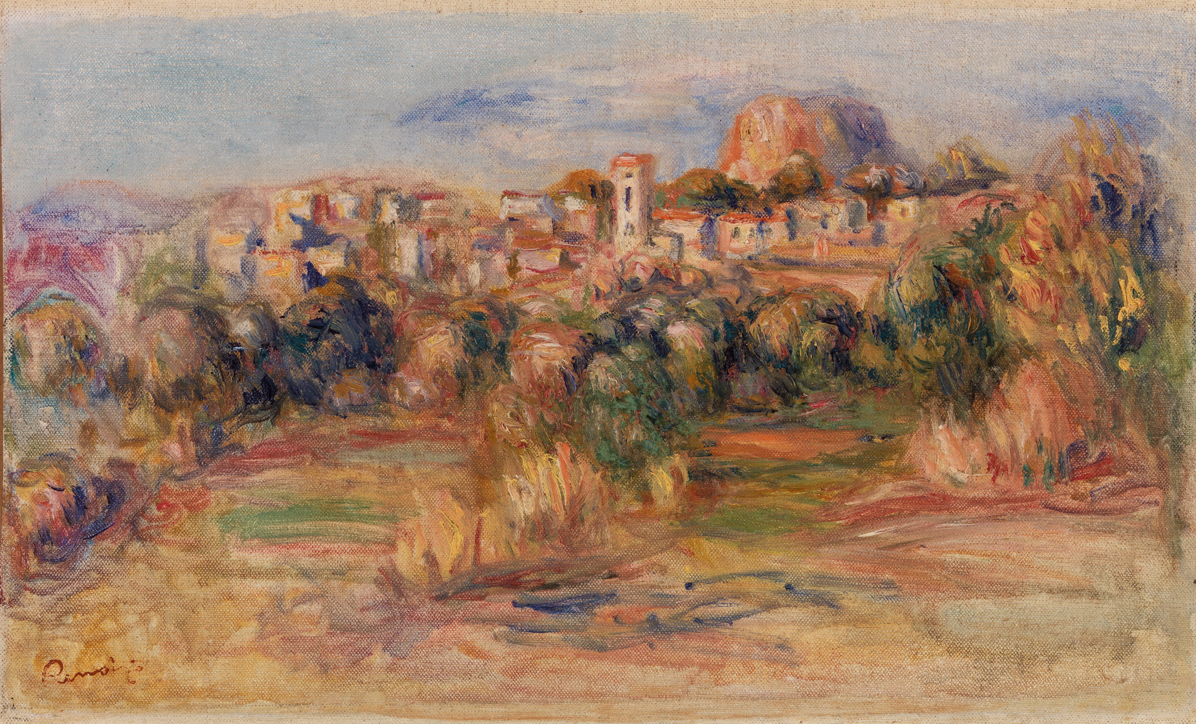 Reproduction du tableau « Paysage, La Gaude (Paysage, La Gaude) - Pierre-Auguste Renoir » par Alpha Reproduction en peinture à l’huile