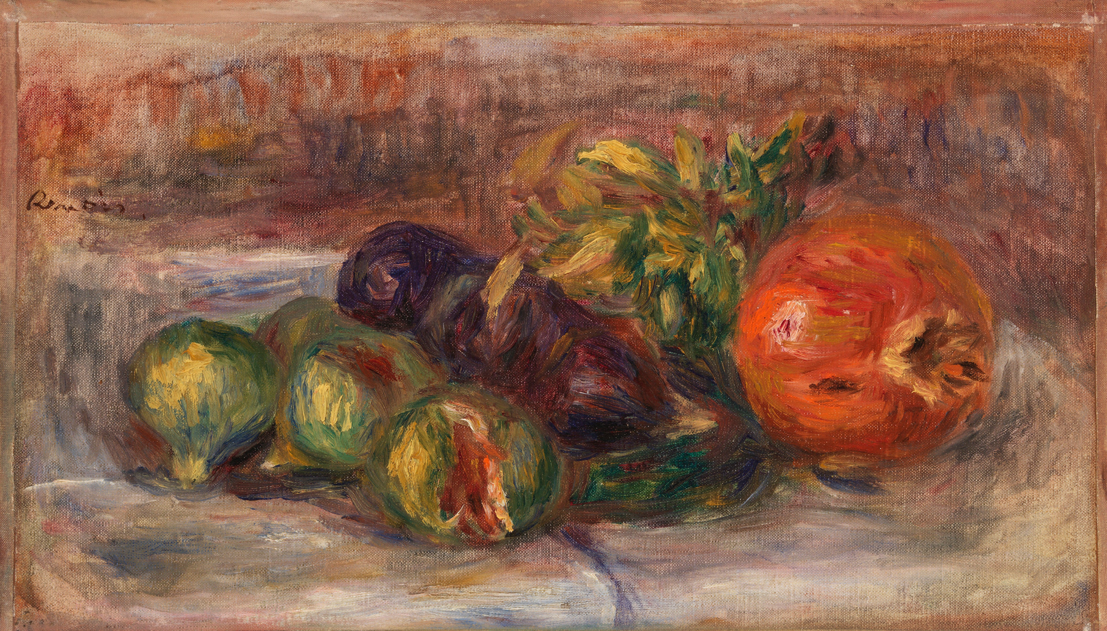 Reproduction du tableau « Grenade et figues - Pierre-Auguste Renoir » par Alpha Reproduction en peinture à l’huile