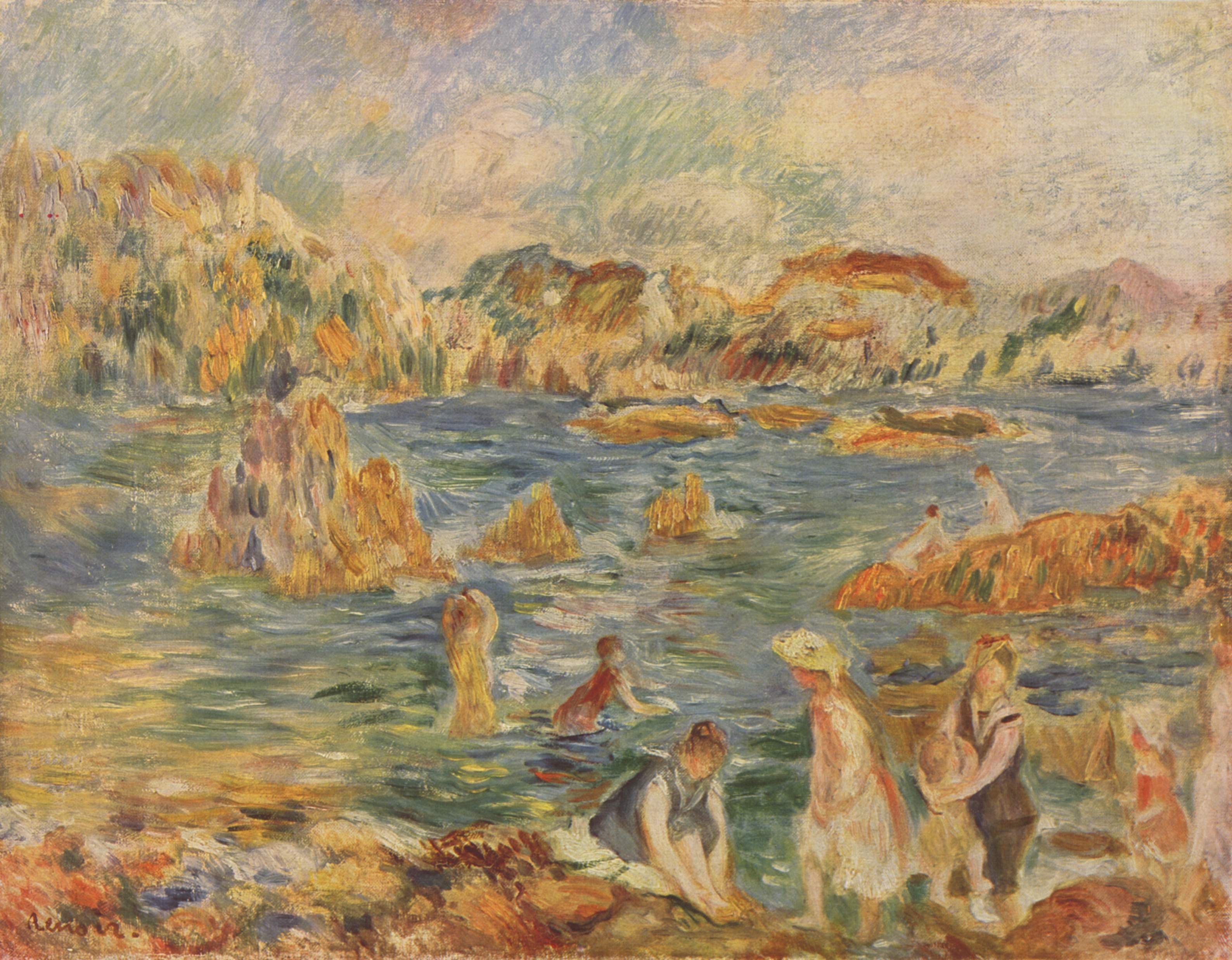 Reproduction du tableau « Sur la plage de Guernesey - Pierre-Auguste Renoir » par Alpha Reproduction en peinture à l’huile