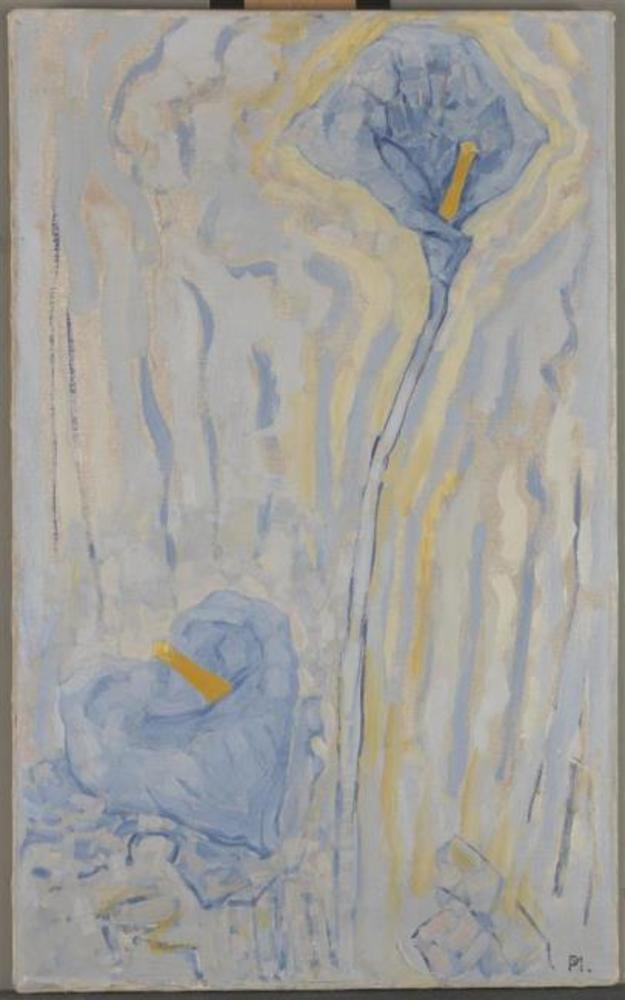Reproduction du tableau « Deux arums - Piet Mondrian » par Alpha Reproduction en peinture à l’huile