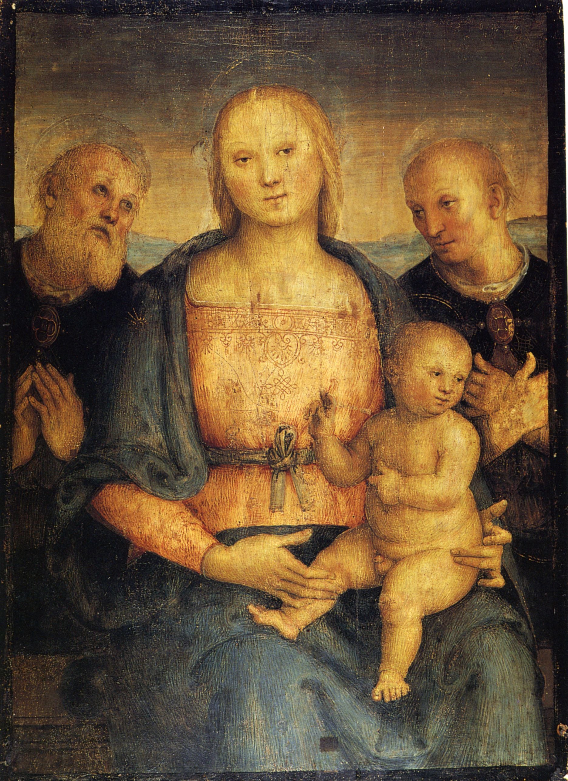 La Vierge à l'Enfant entre les saints Herculan et Constant - Pietro Perugino