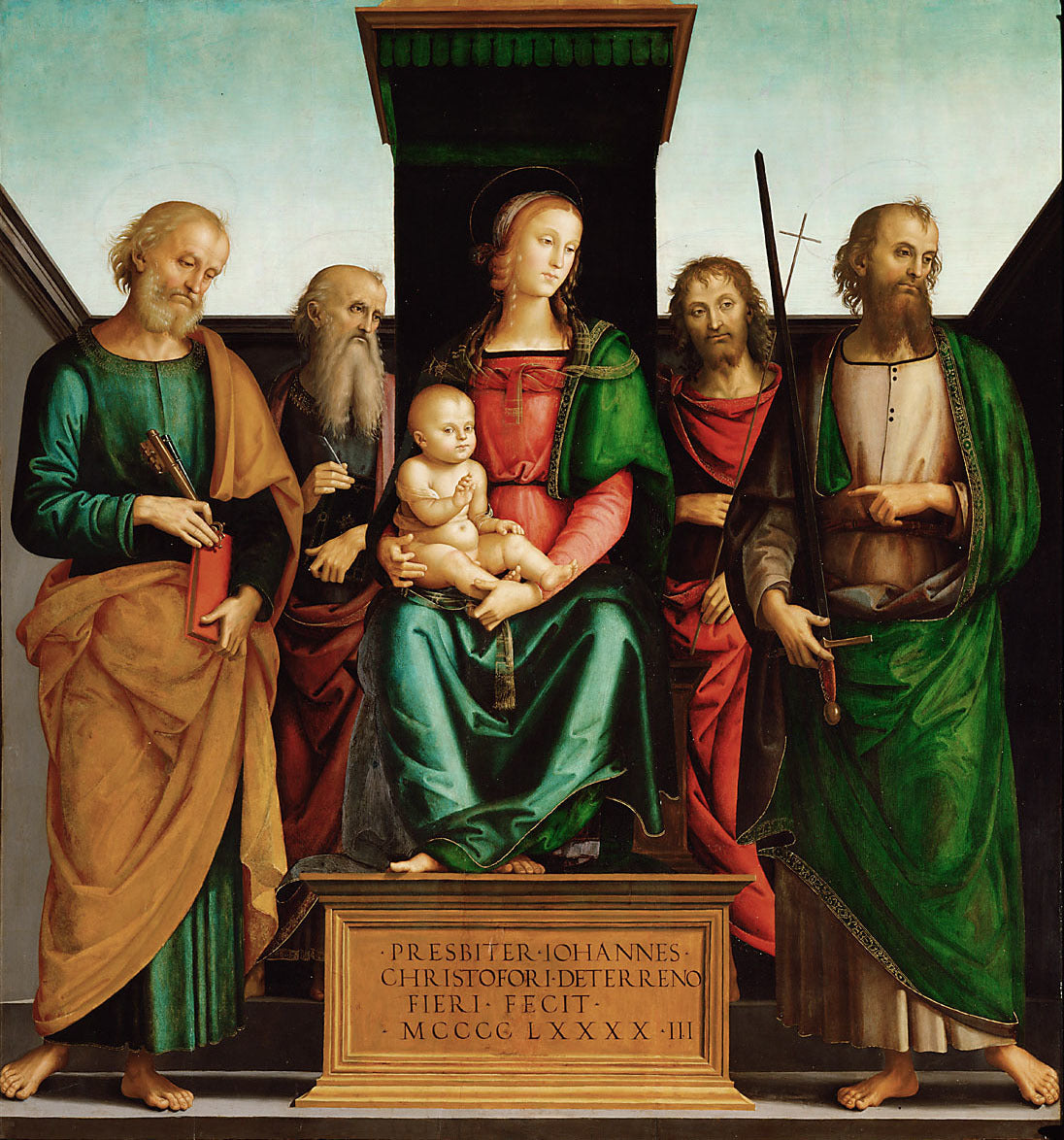 Marie avec l'Enfant et les quatre saints - Pietro Perugino