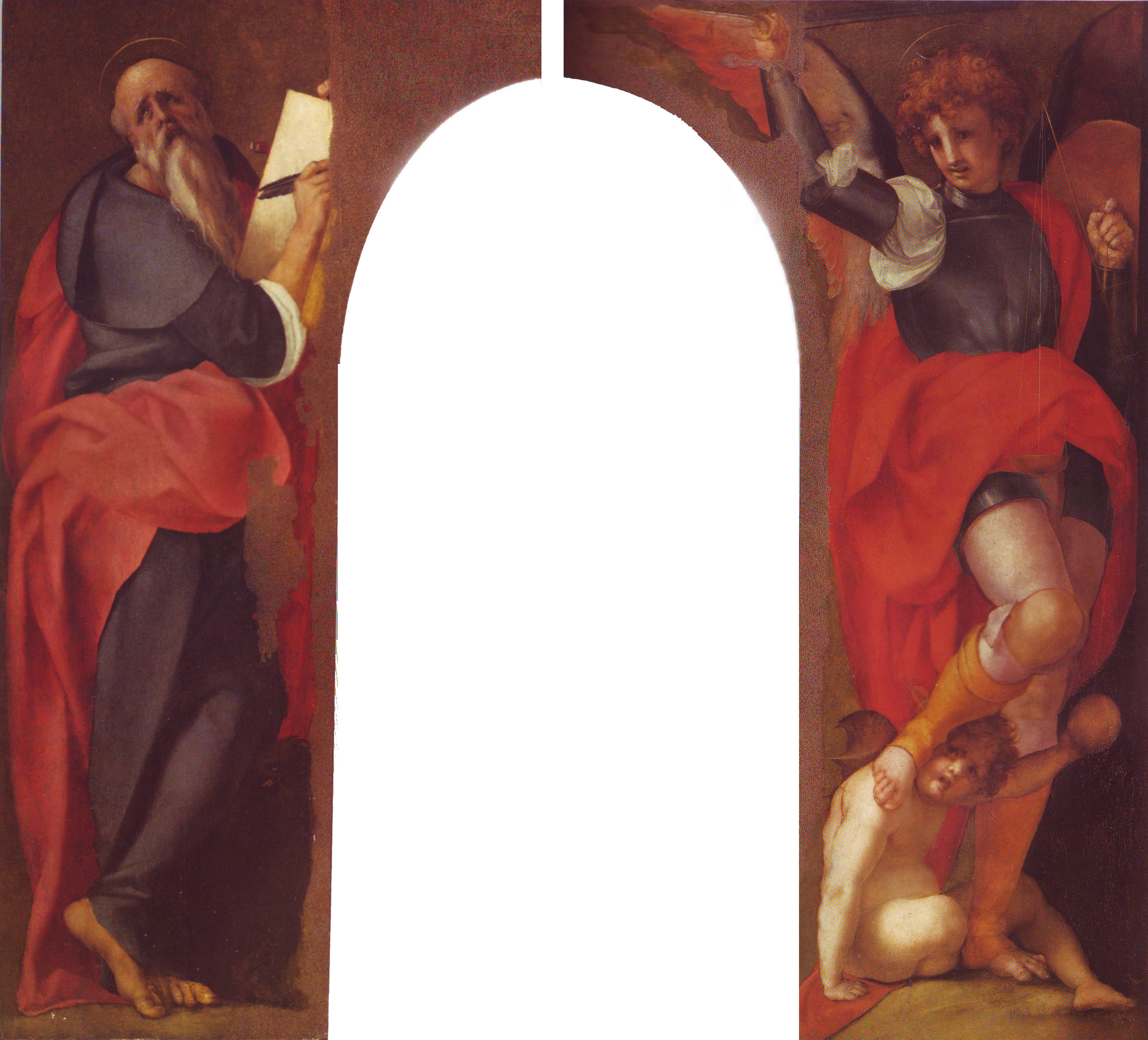 Saint Jean l'Évangéliste et l'Archange Michel - Pontormo
