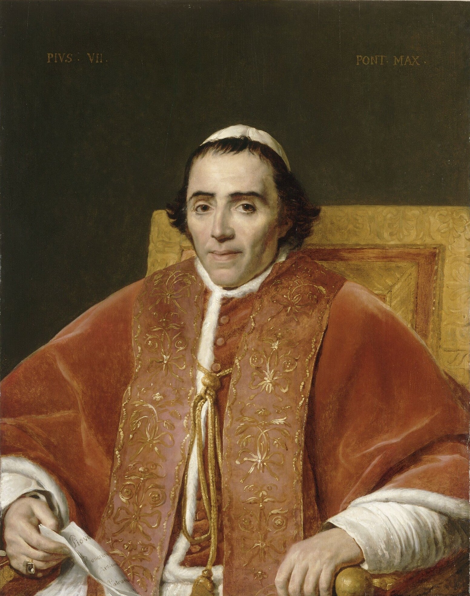 Reproduction du tableau « Pie VII, pape (1740-1823) - Jacques-Louis David » par Alpha Reproduction en peinture à l’huile