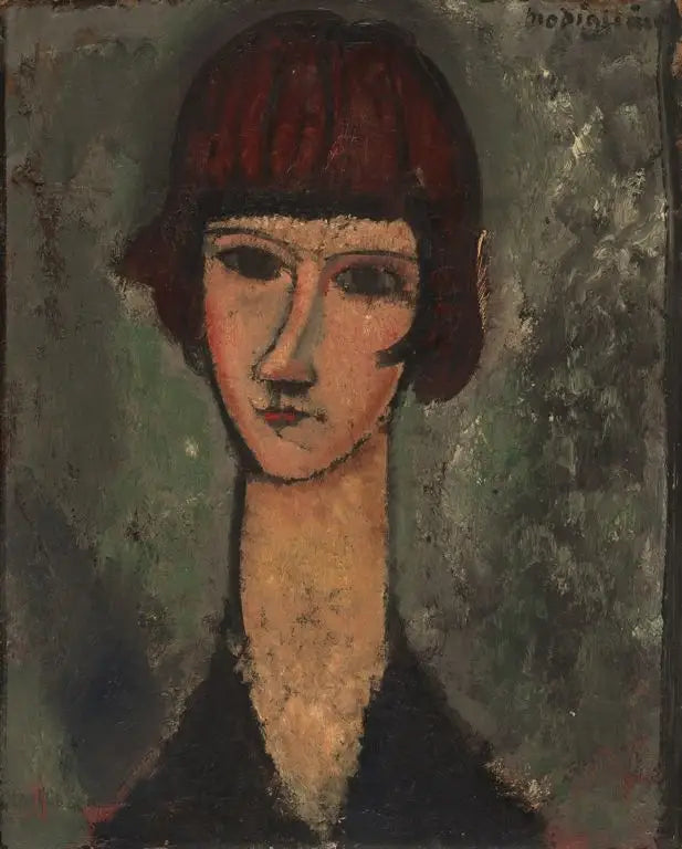 Reproduction du tableau « Portrait de femme - Amedeo Modigliani » par Alpha Reproduction en peinture à l’huile