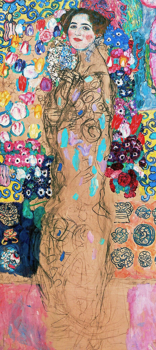 🌸🎨 마리아 문크 초상화 (미완성) – 구스타프 클림트 (1917~1918년경)