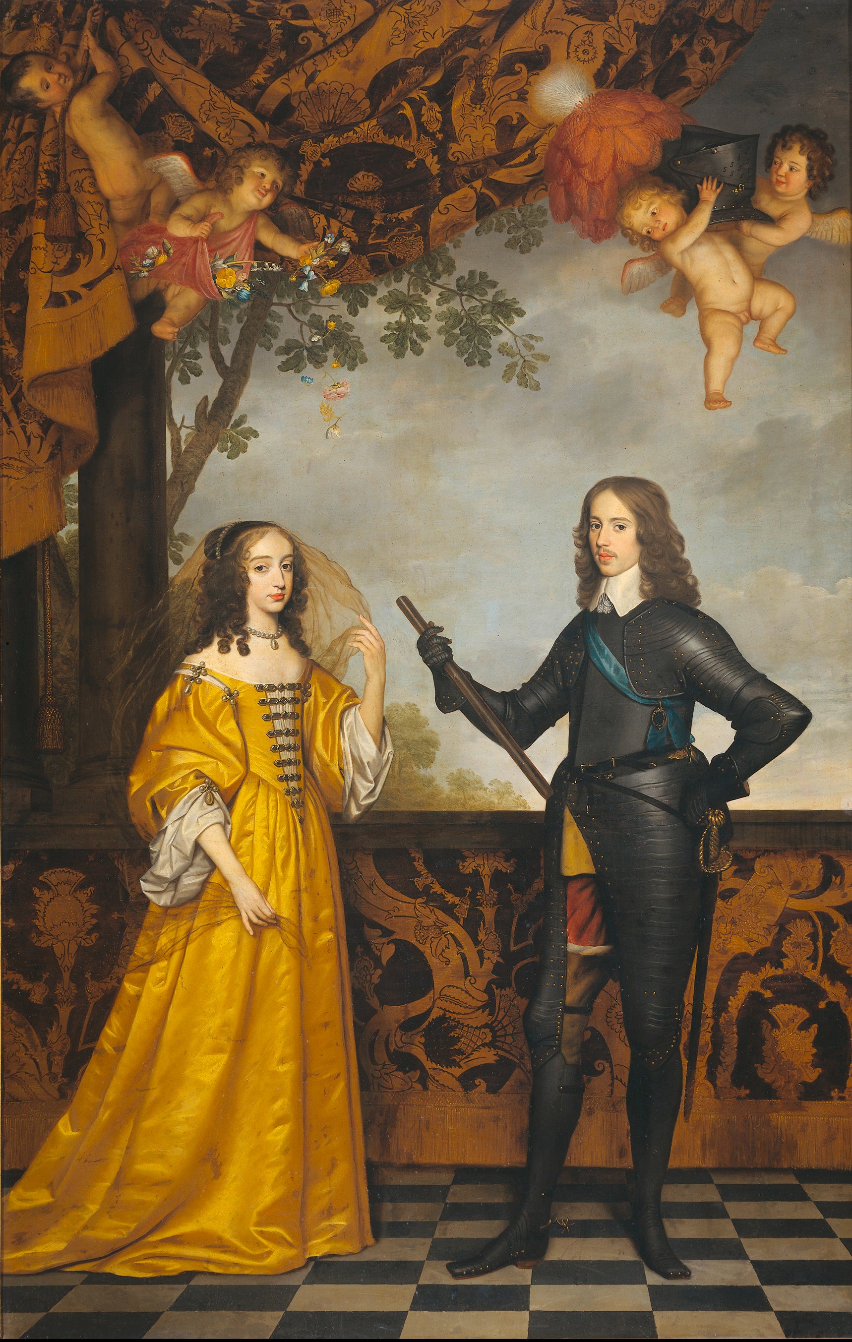 Guillaume II (1626-1650), prince d'Orange, et son épouse Marie Stuart (1631-1660) - Gerrit van Honthorst